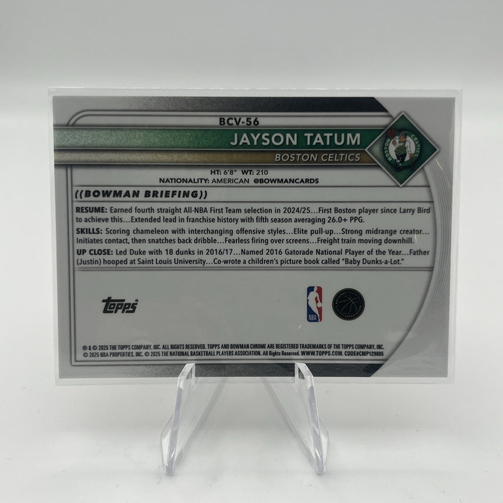 2025-26 Bowman Jayson Tatum Chrome Orange Mojo Refractor #/25 Celtics