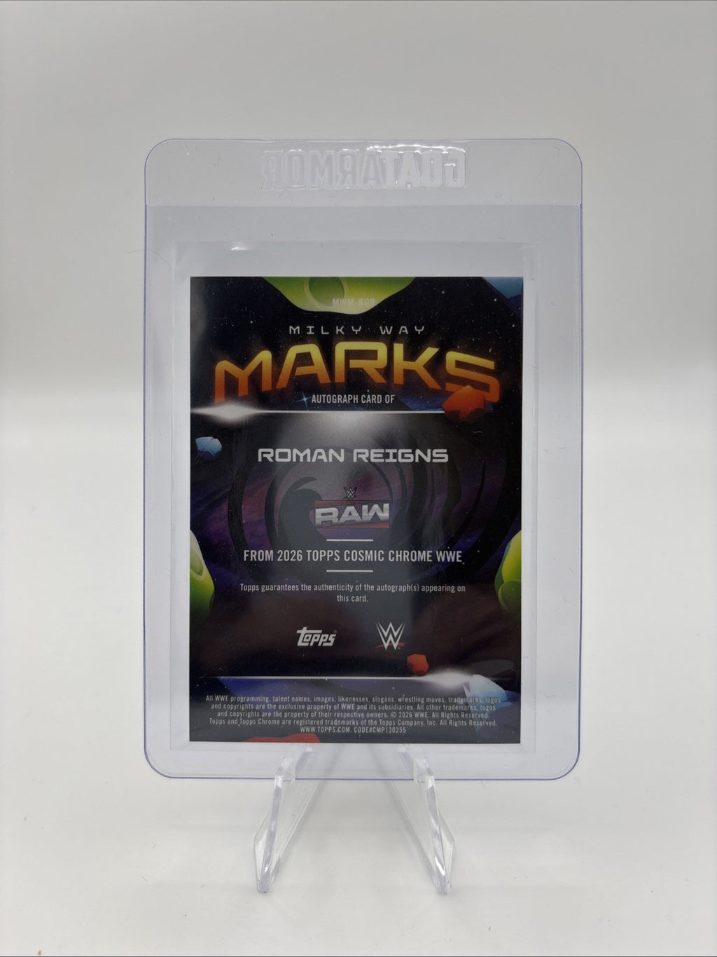 2026 Topps Chrome Cosmic Wwe Milky Way Marks - Roman Reigns Refractor Auto 