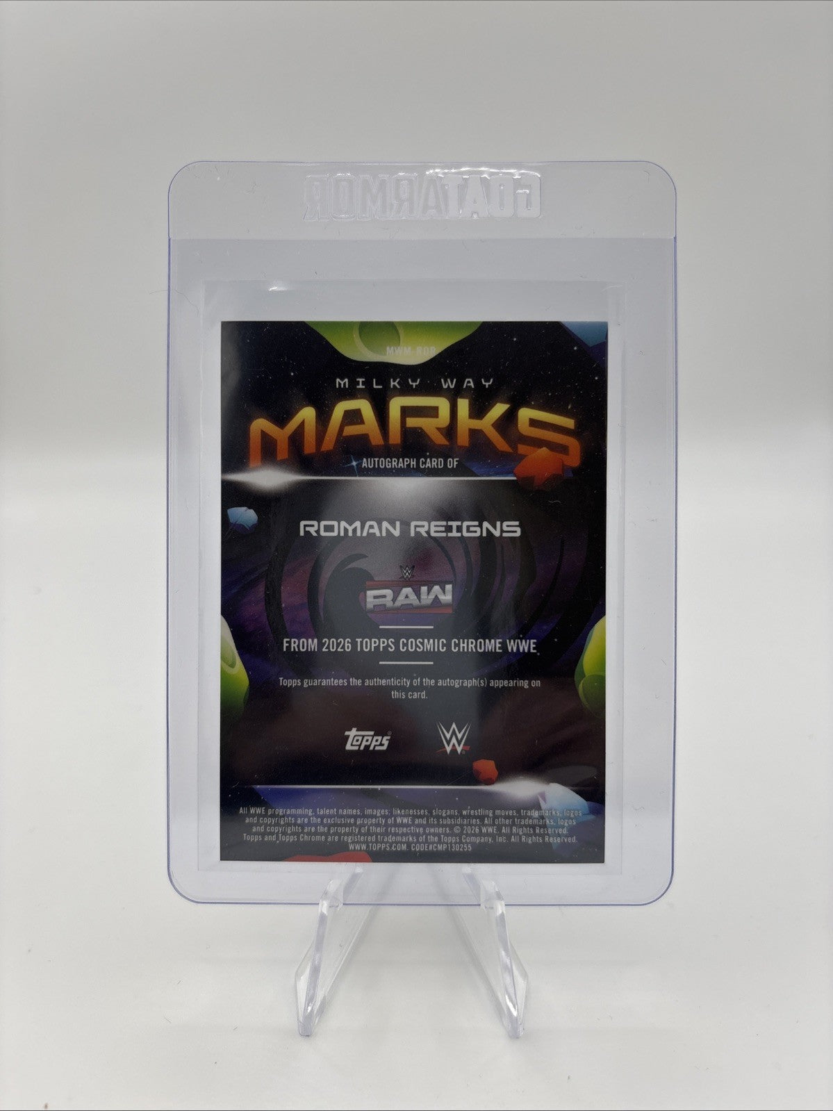 2026 Topps Chrome Cosmic Wwe Milky Way Marks - Roman Reigns Refractor Auto 