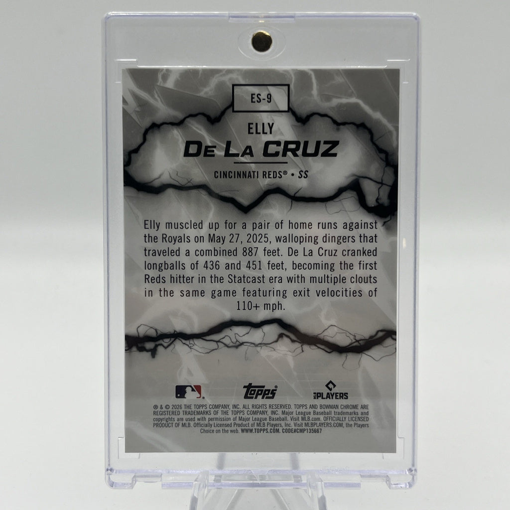 2026 Bowman - Electric Sluggers Elly De La Cruz #ES-9 Black Mojo Refractor /10