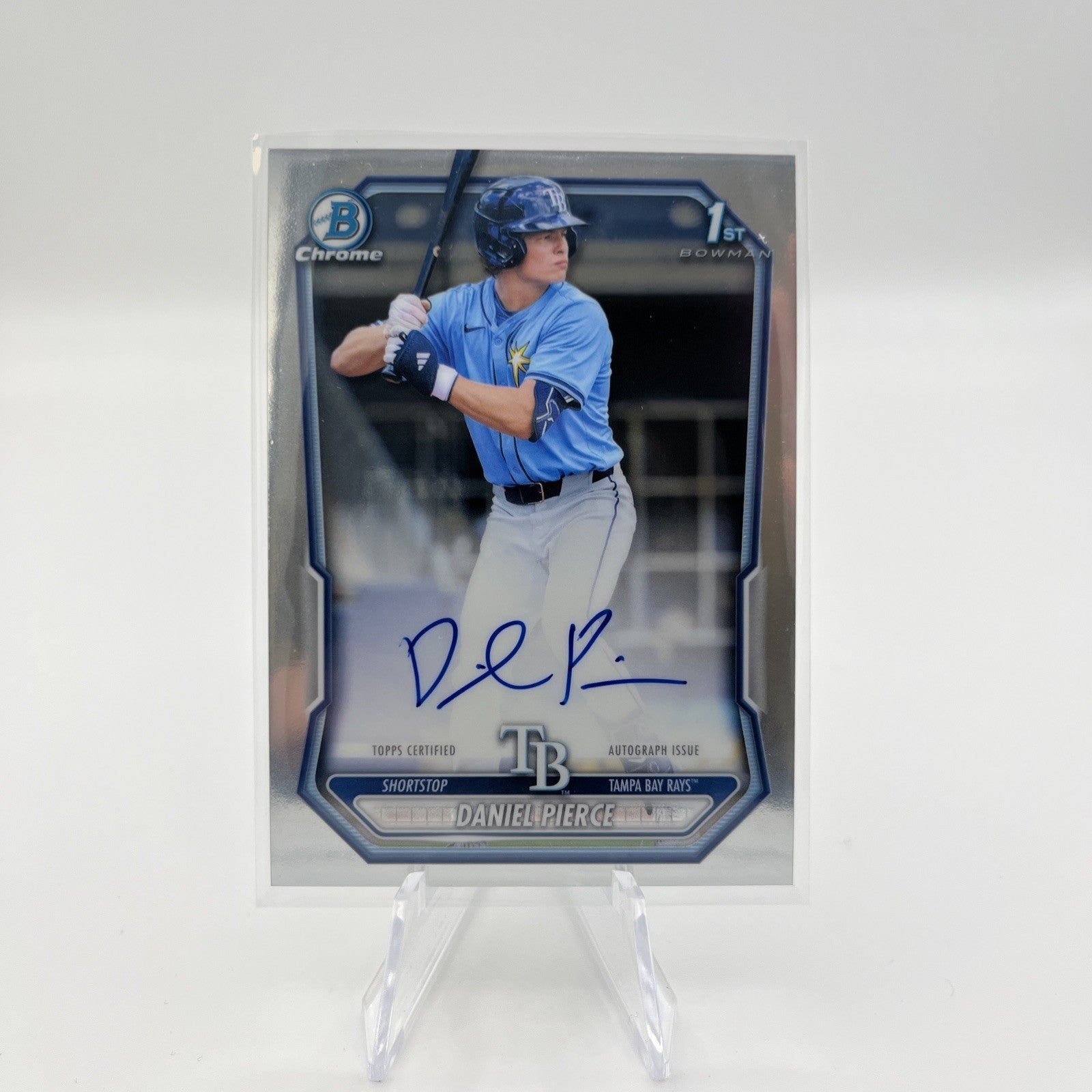 2026 Bowman Baseball Chrome Daniel Pierce Prospect 1st Bowman Auto Rays CPA-DP