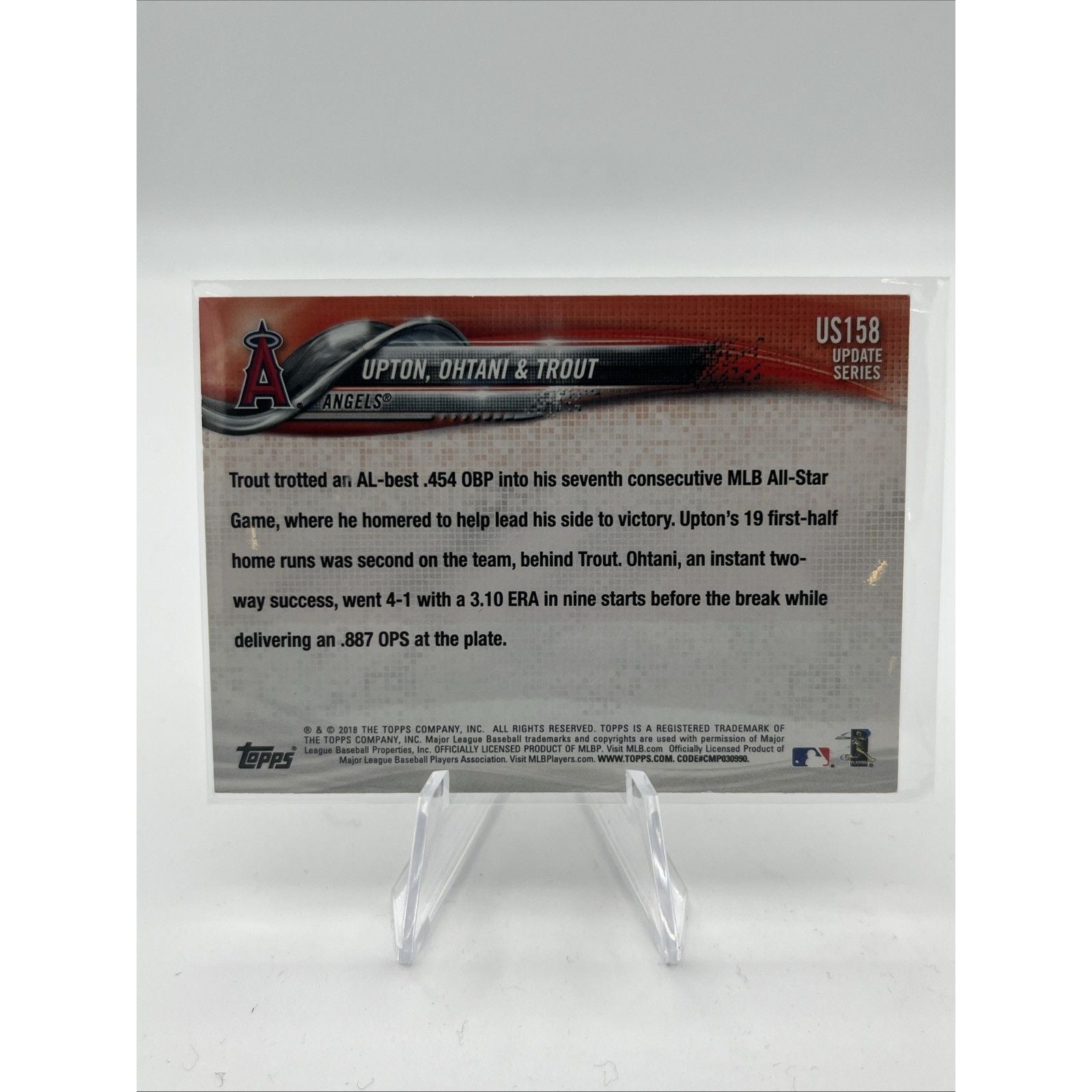 2018 Topps Update #US158 Next Stop Stardom Upton/Mike Trout/Shohei Ohtani Rookie