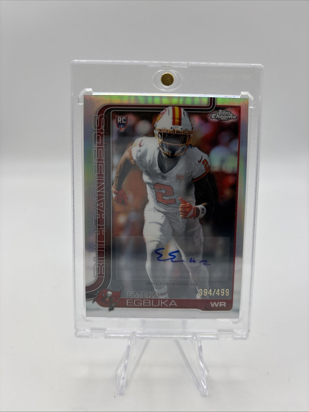 2025 Topps Chrome - Rookie Autographs Emeka Egbuka #RA-EE Refractor /499 (AU,...