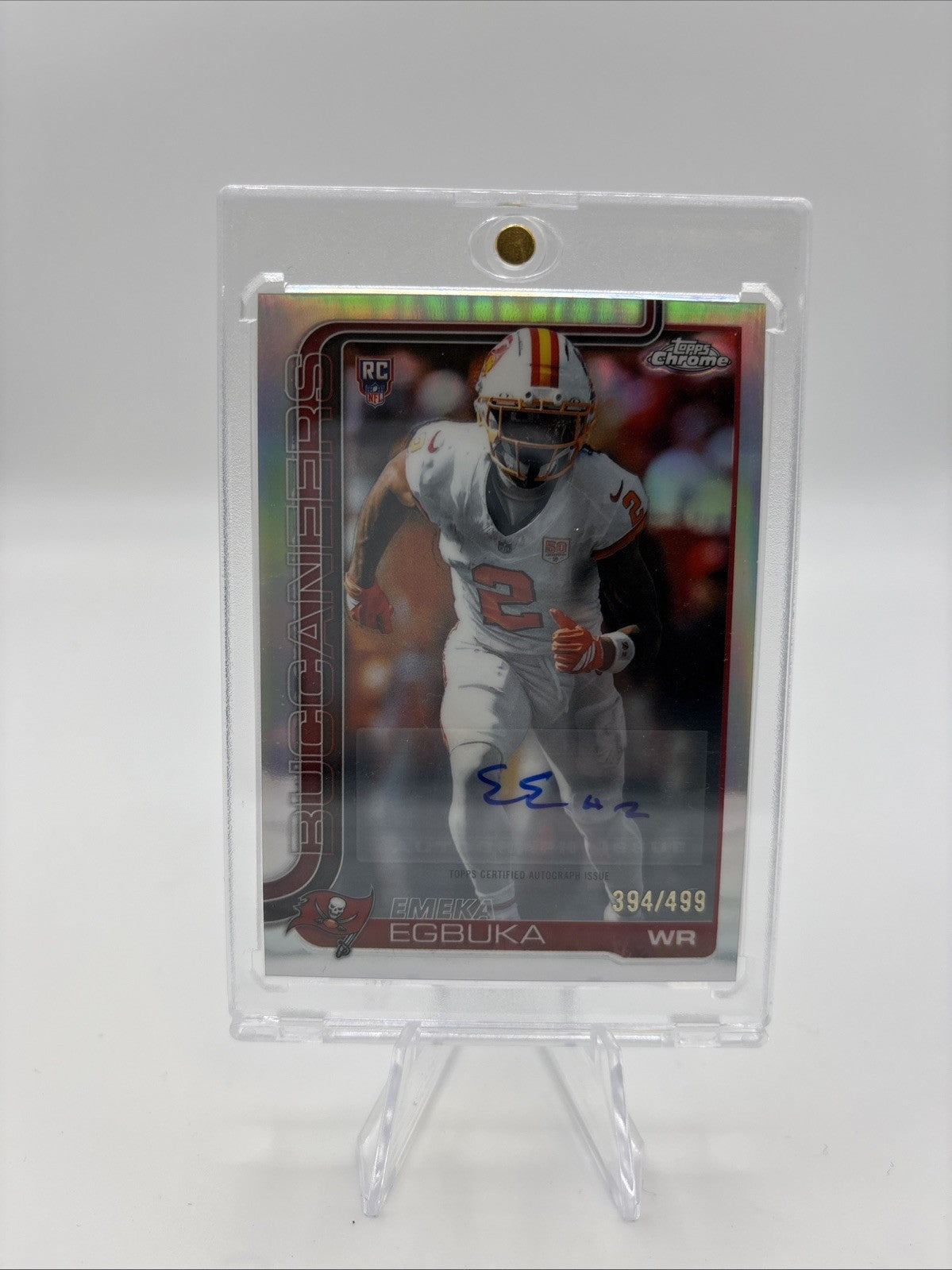 2025 Topps Chrome - Rookie Autographs Emeka Egbuka #RA-EE Refractor /499 (AU,...