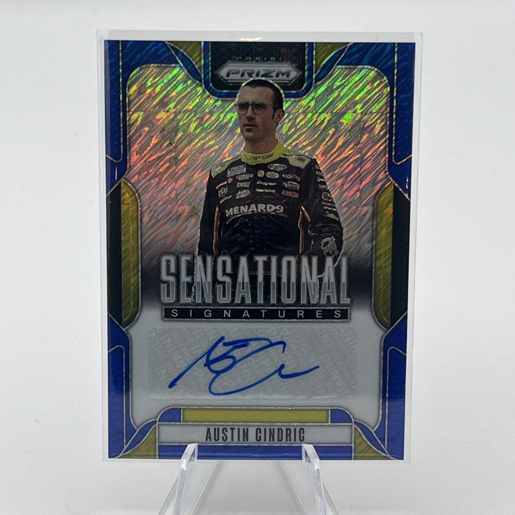 Austin Cindric 2025 Prizm Racing - Sensational Signatures Auto Blue Shimmer #/4