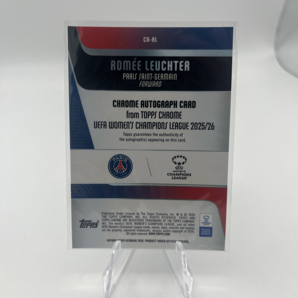 TOPPS Chrome 2025-26 UEFA Womens Champions League Romee Leuchter Refractor Auto