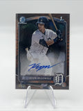 2025 Bowman Kevin McGonigle Chrome Reptilian Orange Refractor Auto #/25 Tigers