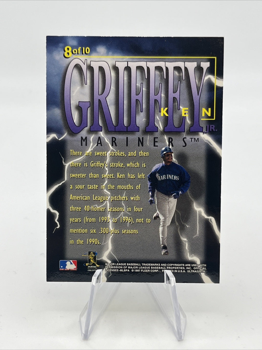 1997 Fleer Ultra Thunderclap Ken Griffey Jr #8 HOF Seattle Mariners