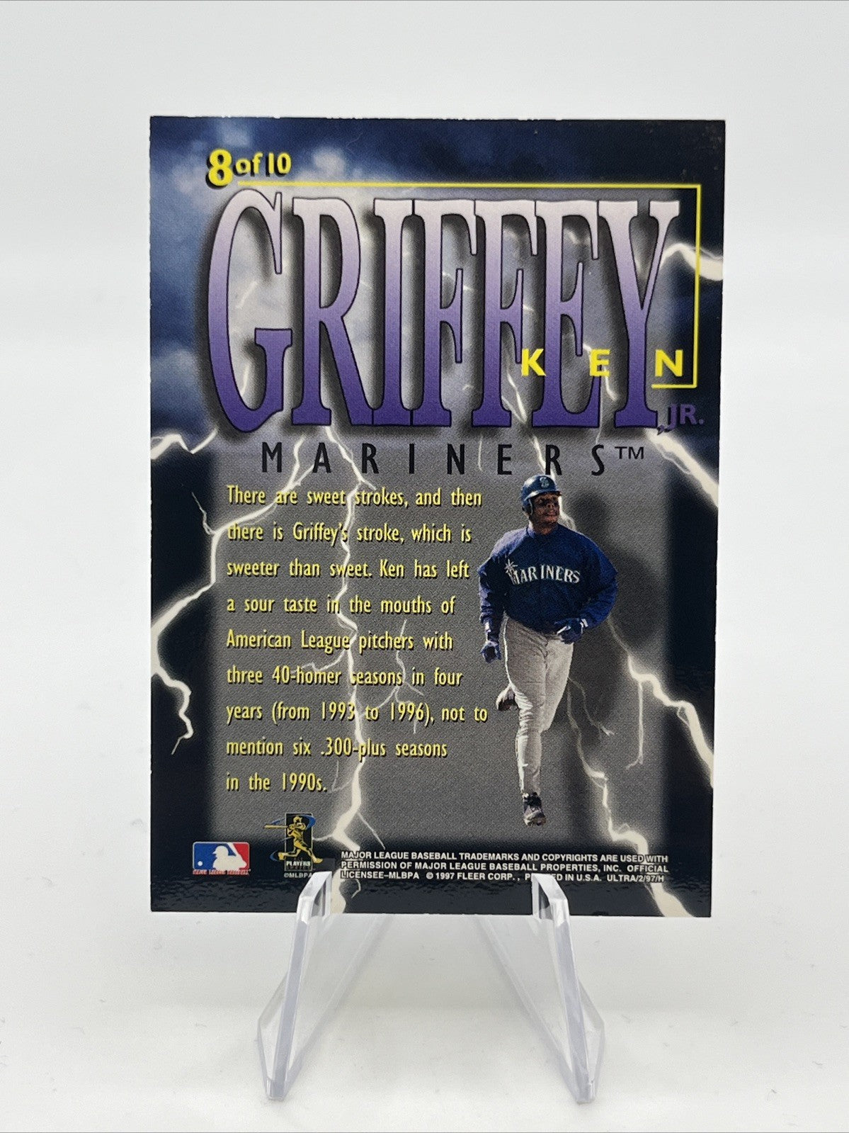 1997 Fleer Ultra Thunderclap Ken Griffey Jr #8 HOF Seattle Mariners