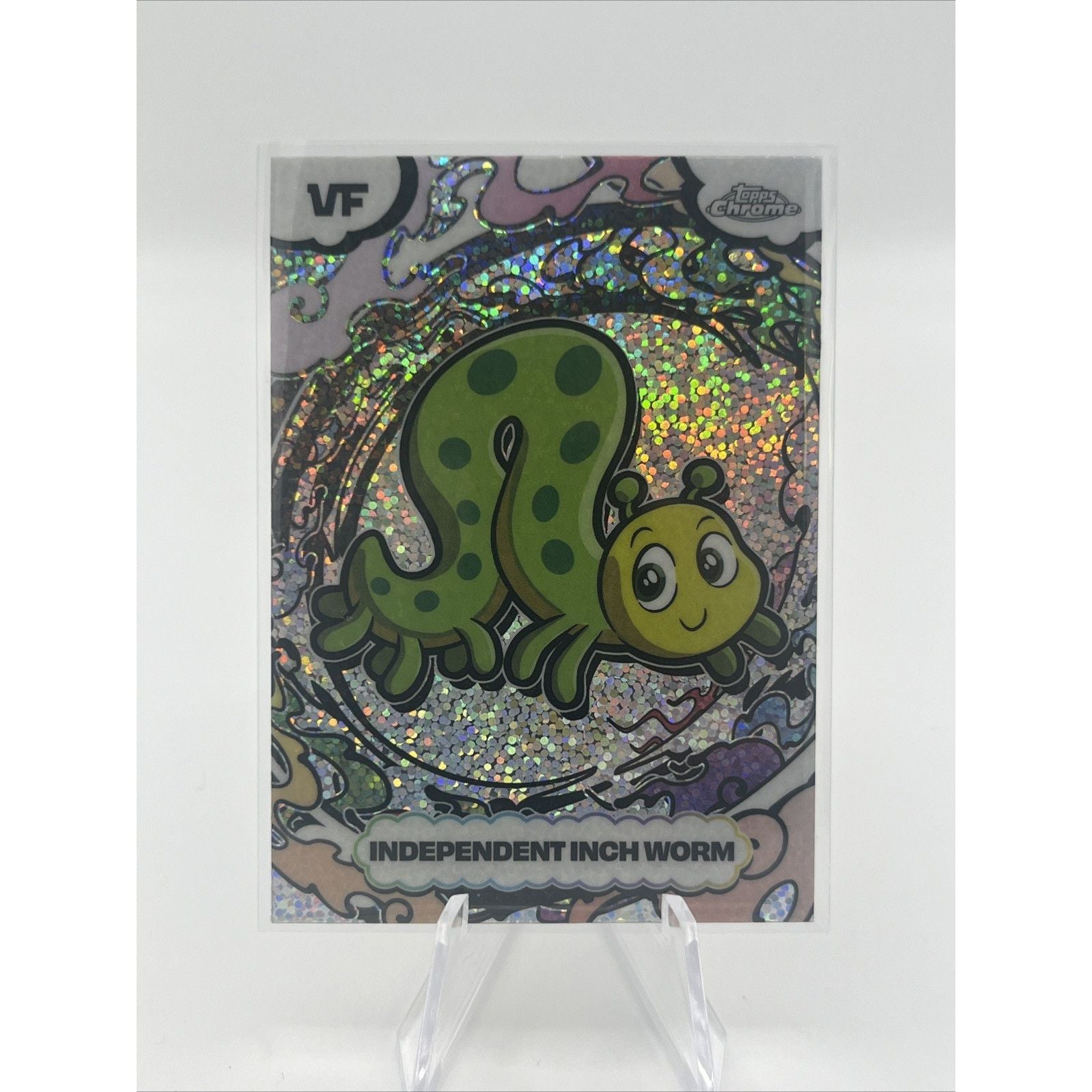 2026 Topps Chome VeeFriends - Mangle Speckle Independent Inch Worm, Card #SSA-52