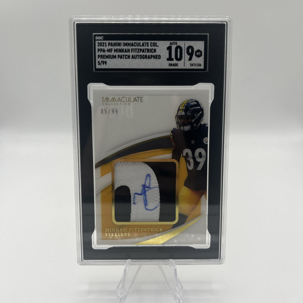 2021 panini immaculate Minkah Fitzpatrick Premium Patch Autograph #/99 SGC 9/10