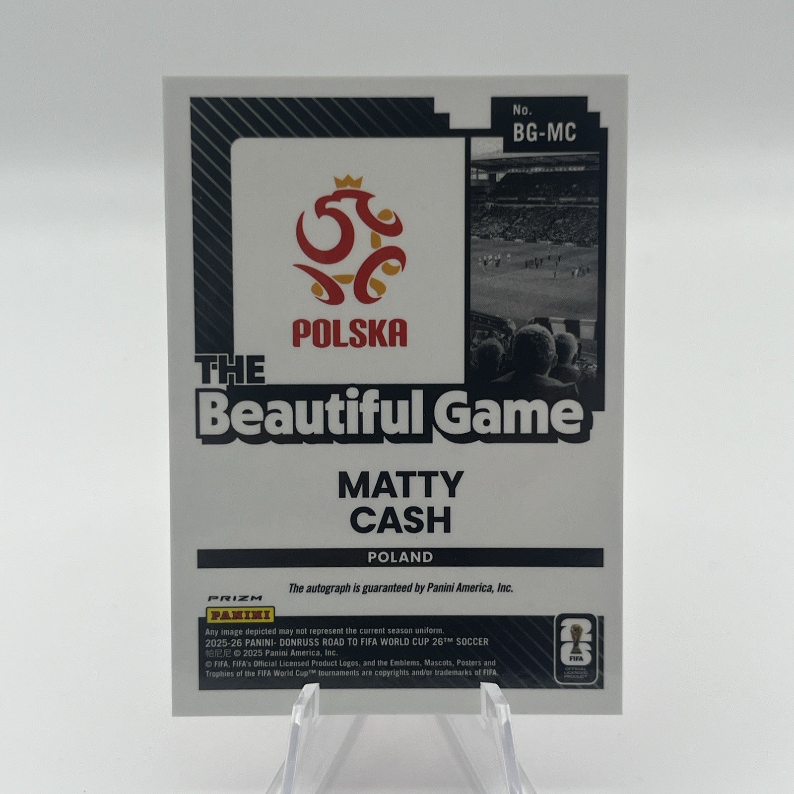 2026 Donruss Soccer FIFA World Cup Beautiful Game Auto Matty Cash Pink Lazer