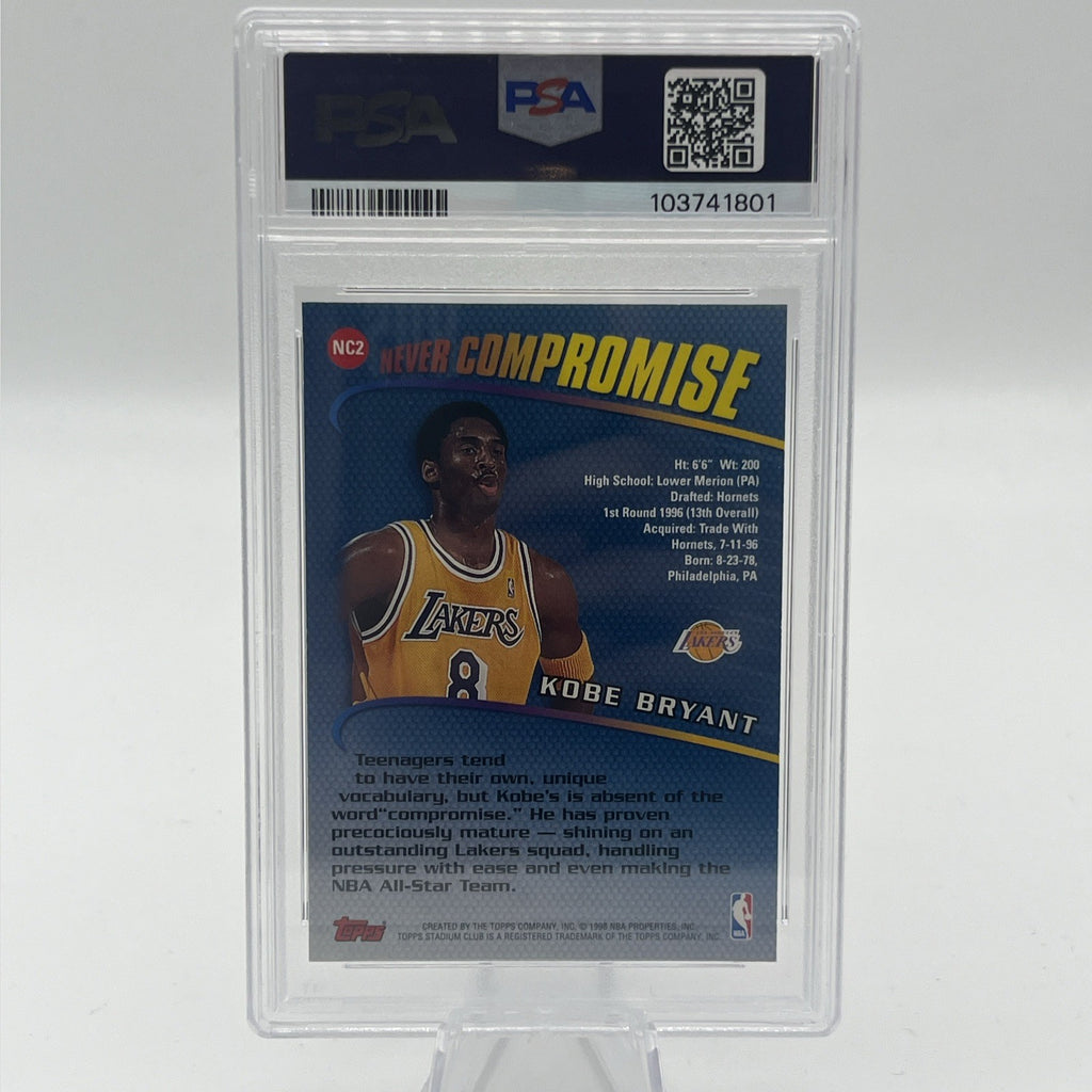 1998 STADIUM CLUB NEVER COMPROMISE #NC2 KOBE BRYANT PSA AUTHENTIC