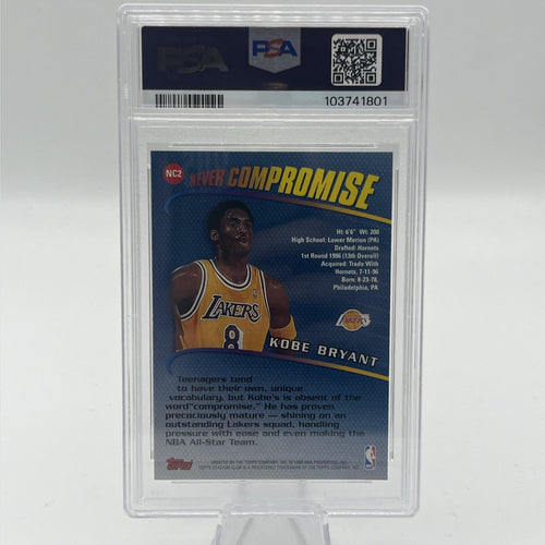 1998 STADIUM CLUB NEVER COMPROMISE #NC2 KOBE BRYANT PSA AUTHENTIC