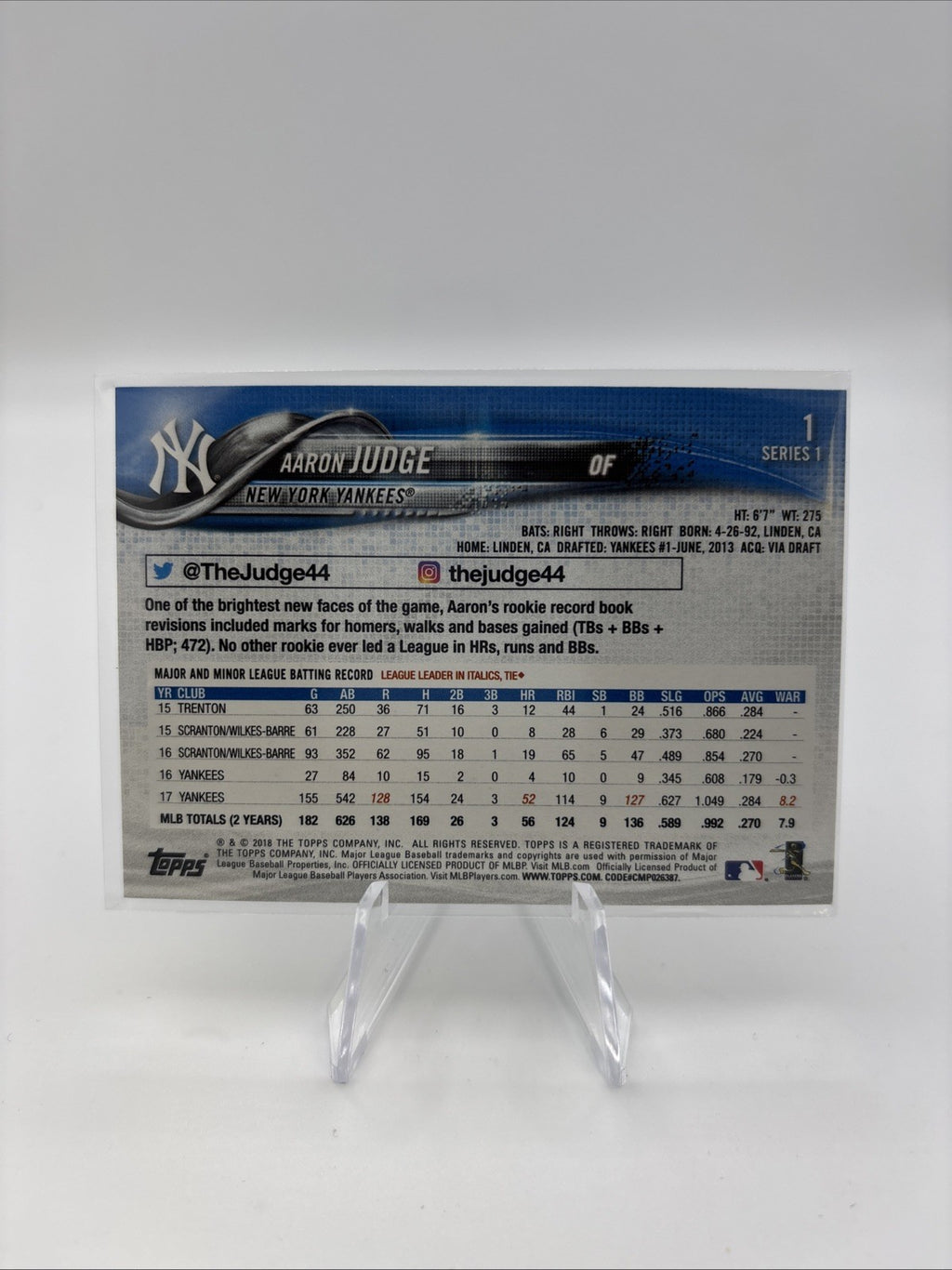 2018 Topps - Future Stars Aaron Judge #1