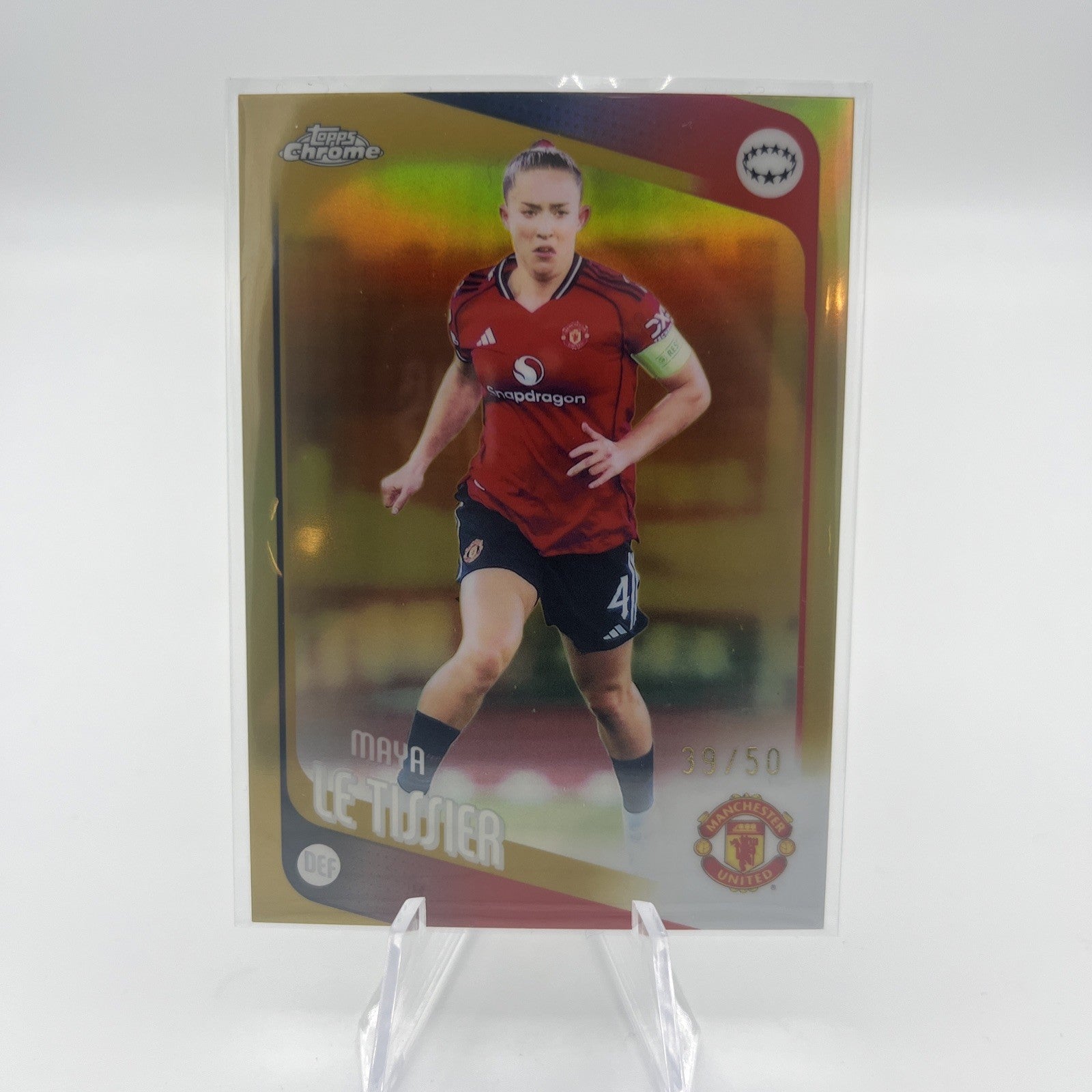 2025-26 Topps Chrome UEFA Women’s MAYA LE TISSIER Gold Refractor /50 #81