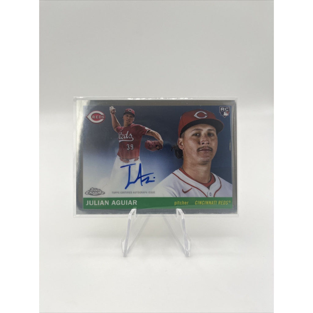 2025 Topps Chrome Platinum Julian Aguiar  #CPA-JA Rookie Autograph Reds