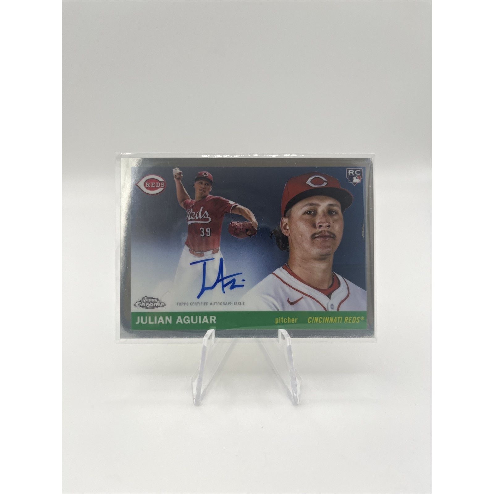 2025 Topps Chrome Platinum Julian Aguiar  #CPA-JA Rookie Autograph Reds