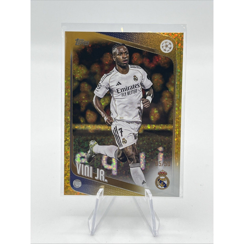 Vini Jr. ● 2026 Topps Chrome UEFA CC #115 ● Gold Foil SSP /50 ● Pack Fresh NM+