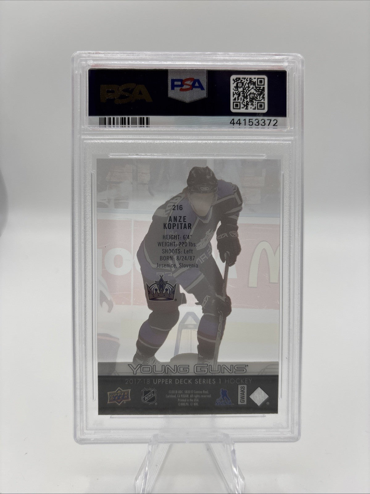 2018 Upper Deck Maze Kopitar Retro Young Guns Acetate PSA 10
