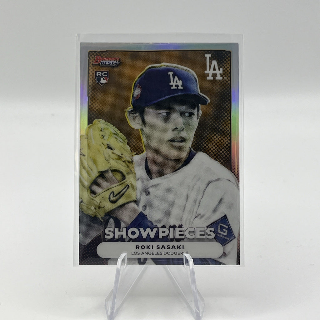 2025 BOWMAN’S BEST MLB #BS-14 Roki Sasaki Dodgers RC Showpieces Refractor