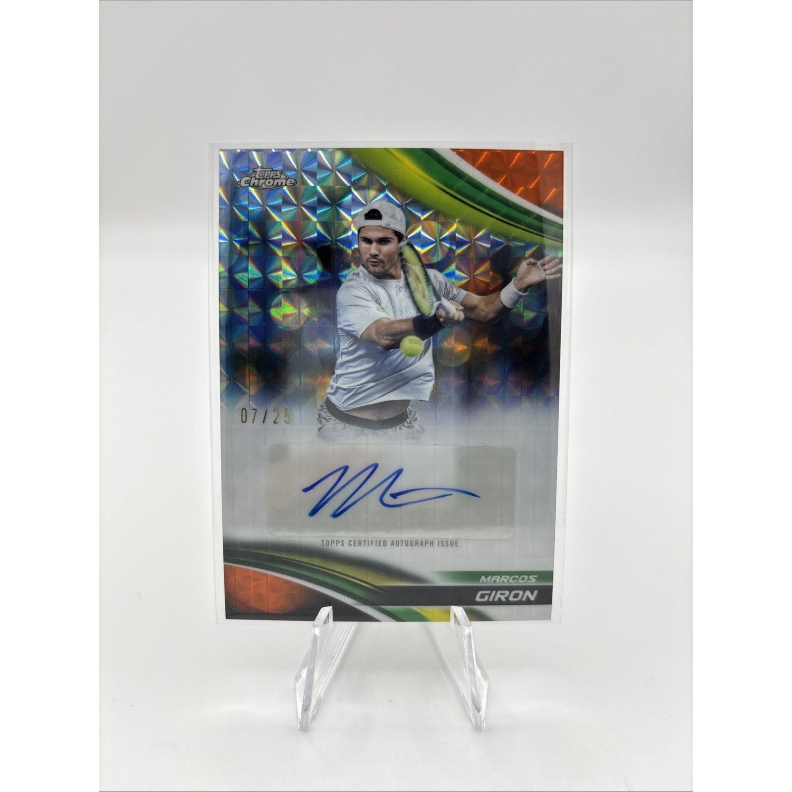 2025 Topps Chrome - Autographs I Marcos Giron #CA-MGN Orange Geometric Refractor
