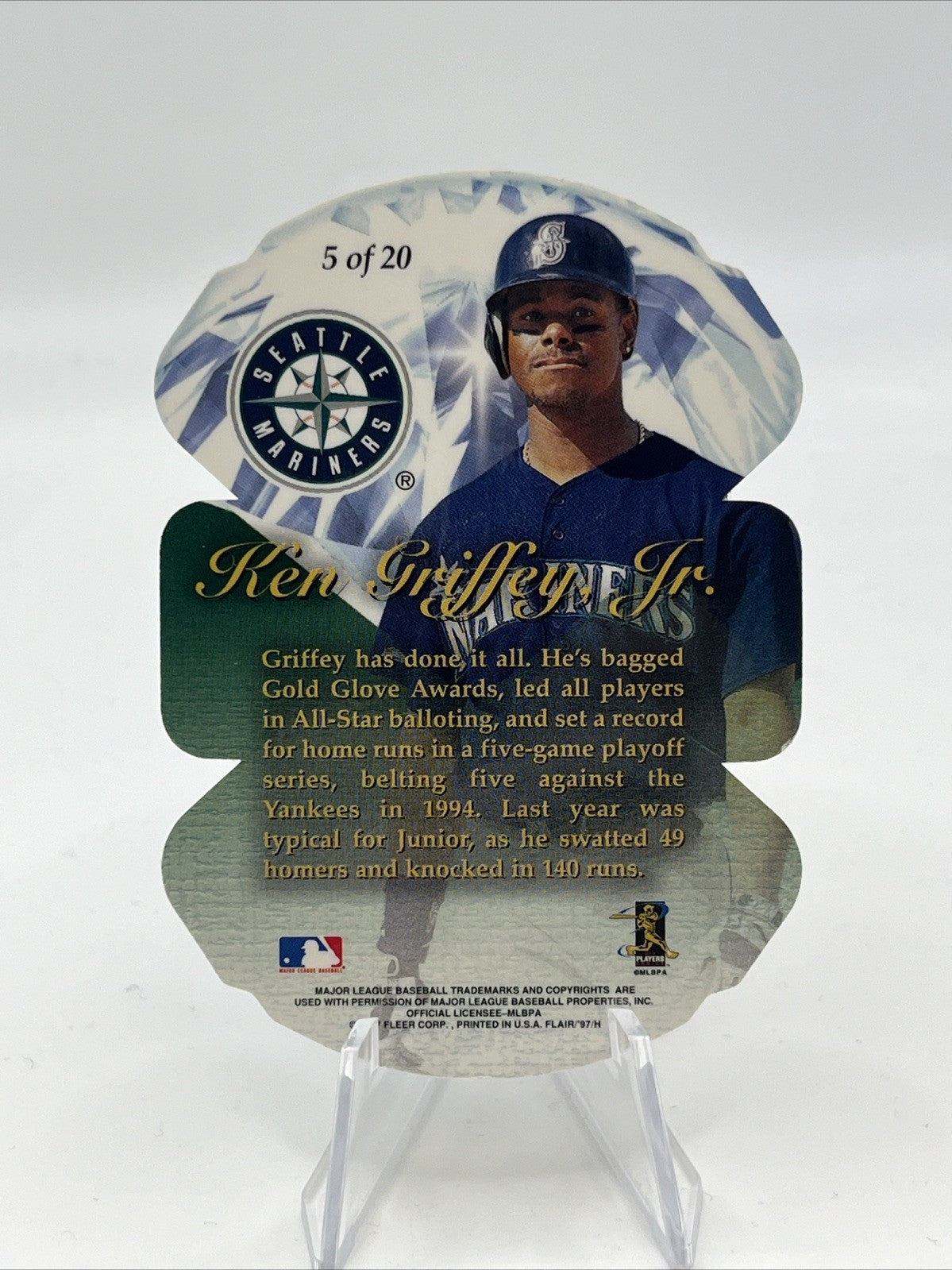 1997 Flair Showcase Diamond Cuts #5 Ken Griffey Jr. Seattle Mariners