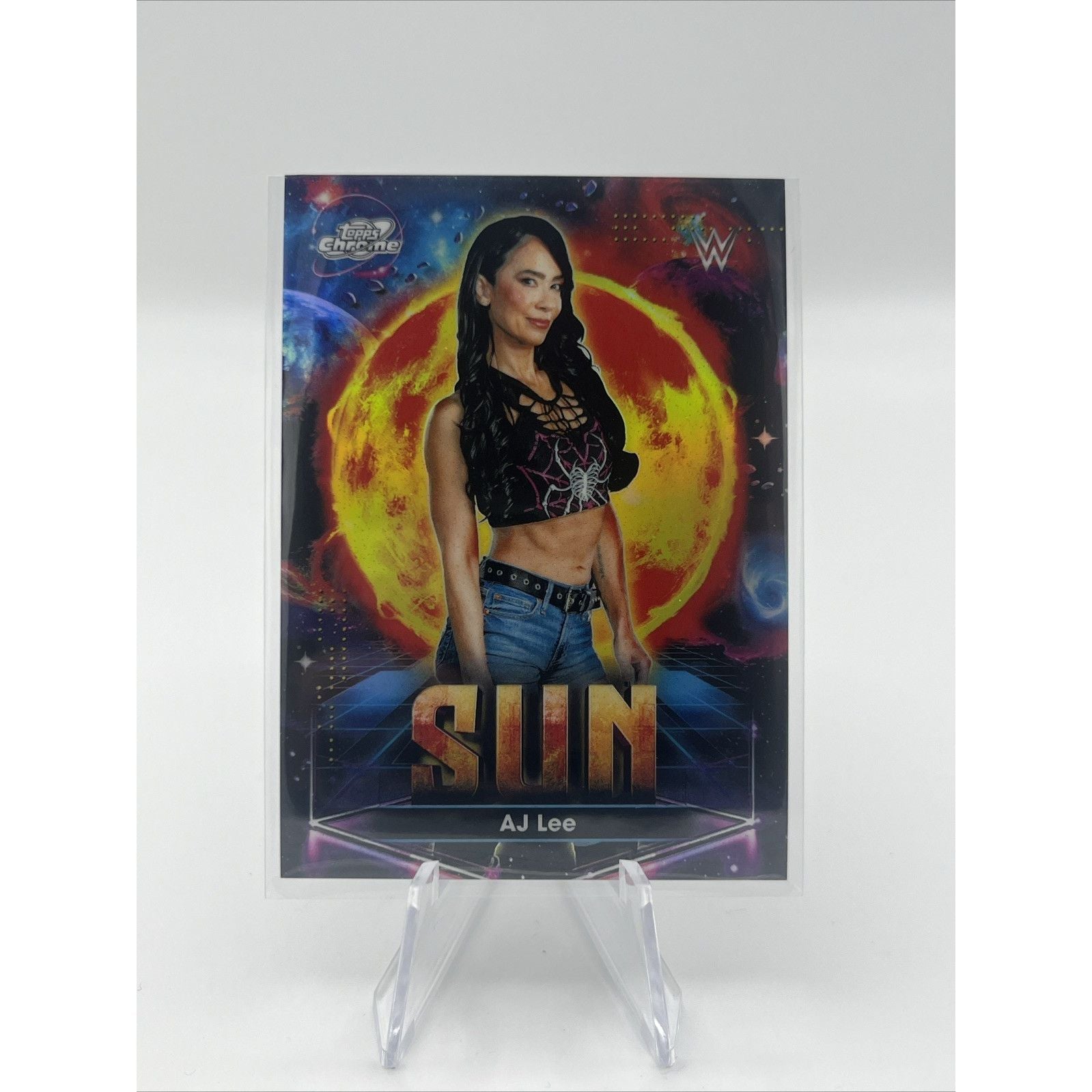 2026 Topps Chrome Cosmic WWE AJ Lee Planetary Pursuit Sun #PPS-10