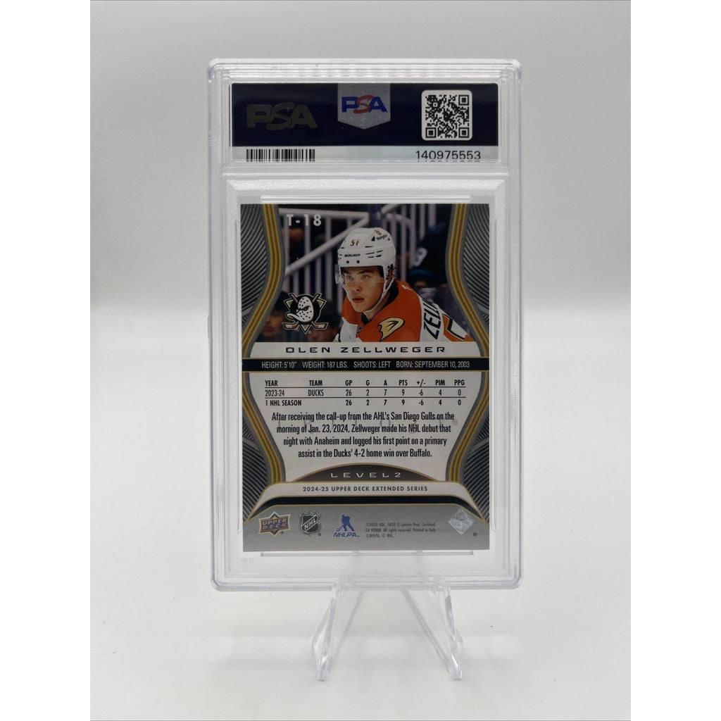 2024-25 Upper Deck - Trilogy Rookie Premiere Olen Zellweger #/499 PSA 8