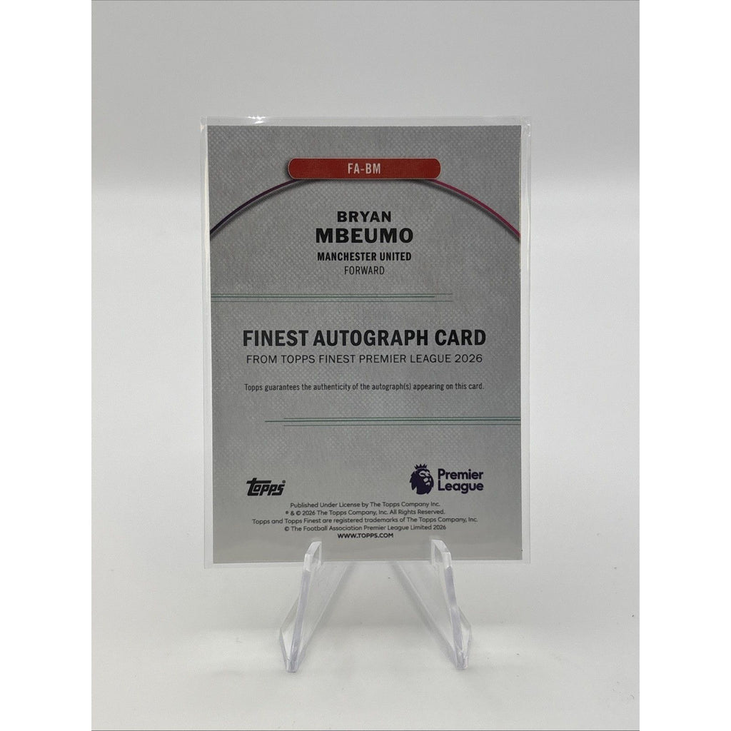 2026 Topps Finest Premier League Bryan Mbeumo Auto #CA-BM Man Utd
