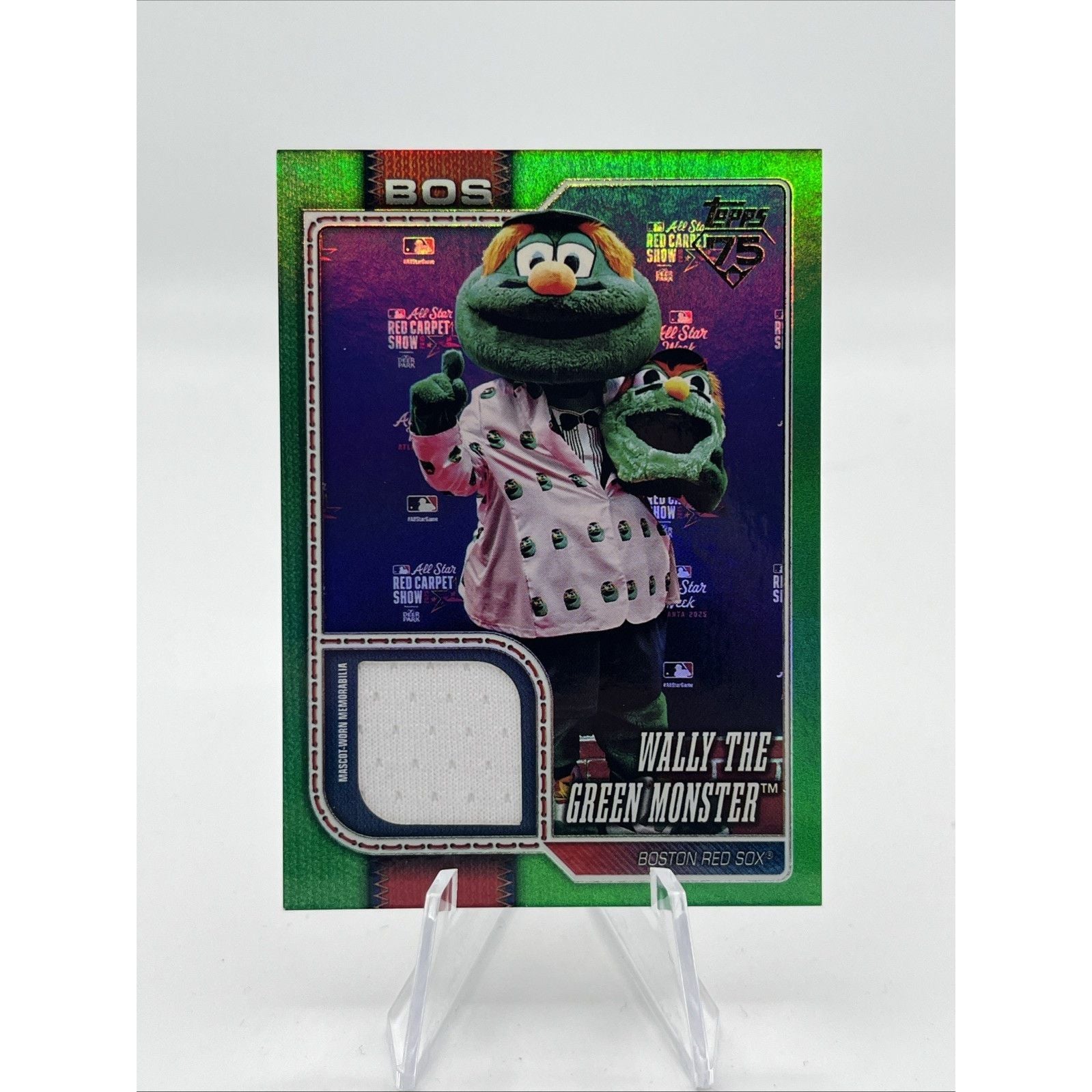 Wally The Green Monster Mascot 2026 Topps Celebration Green Relic #/99 Red Sox