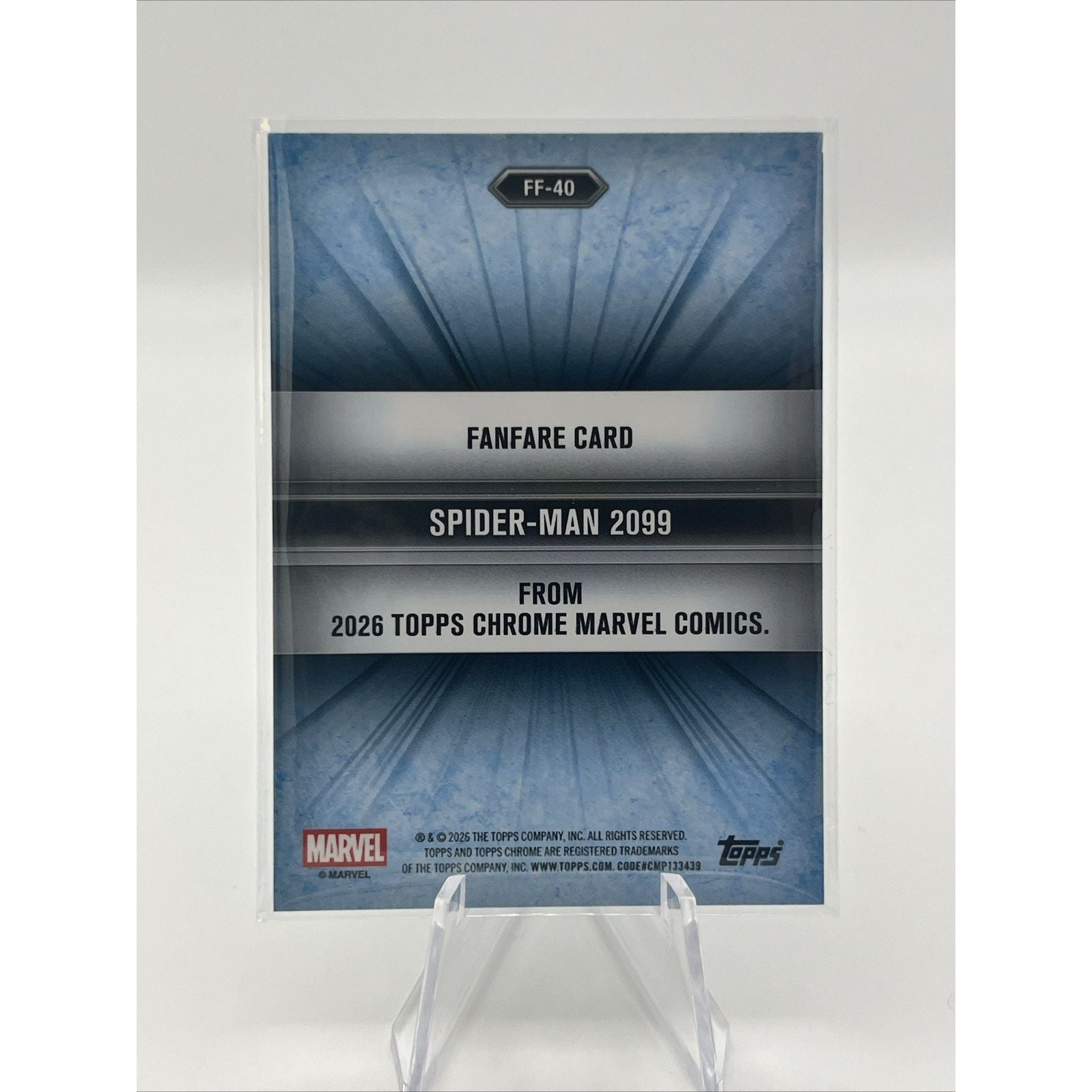 2026 Topps Chrome Marvel Spider-Man 2099 Fanfare Insert