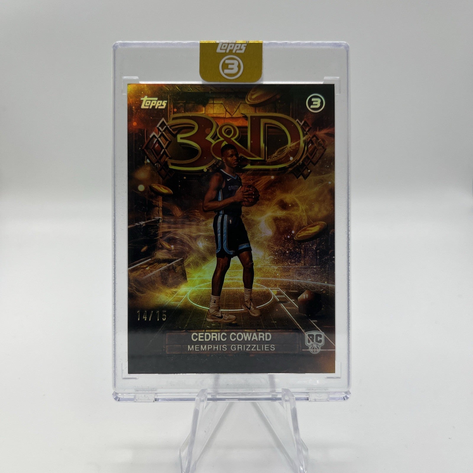 2025-26 Topps Three - 3&D Cedric Coward #3D-2 /15 (RC)