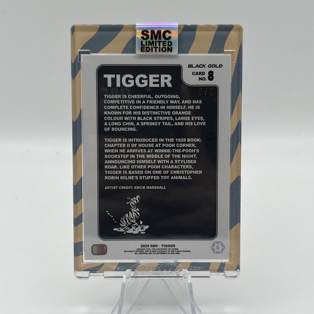 2025 SMC Saturday Morning Cards Limited Edition #2 Tigger Series Black Gold #/5