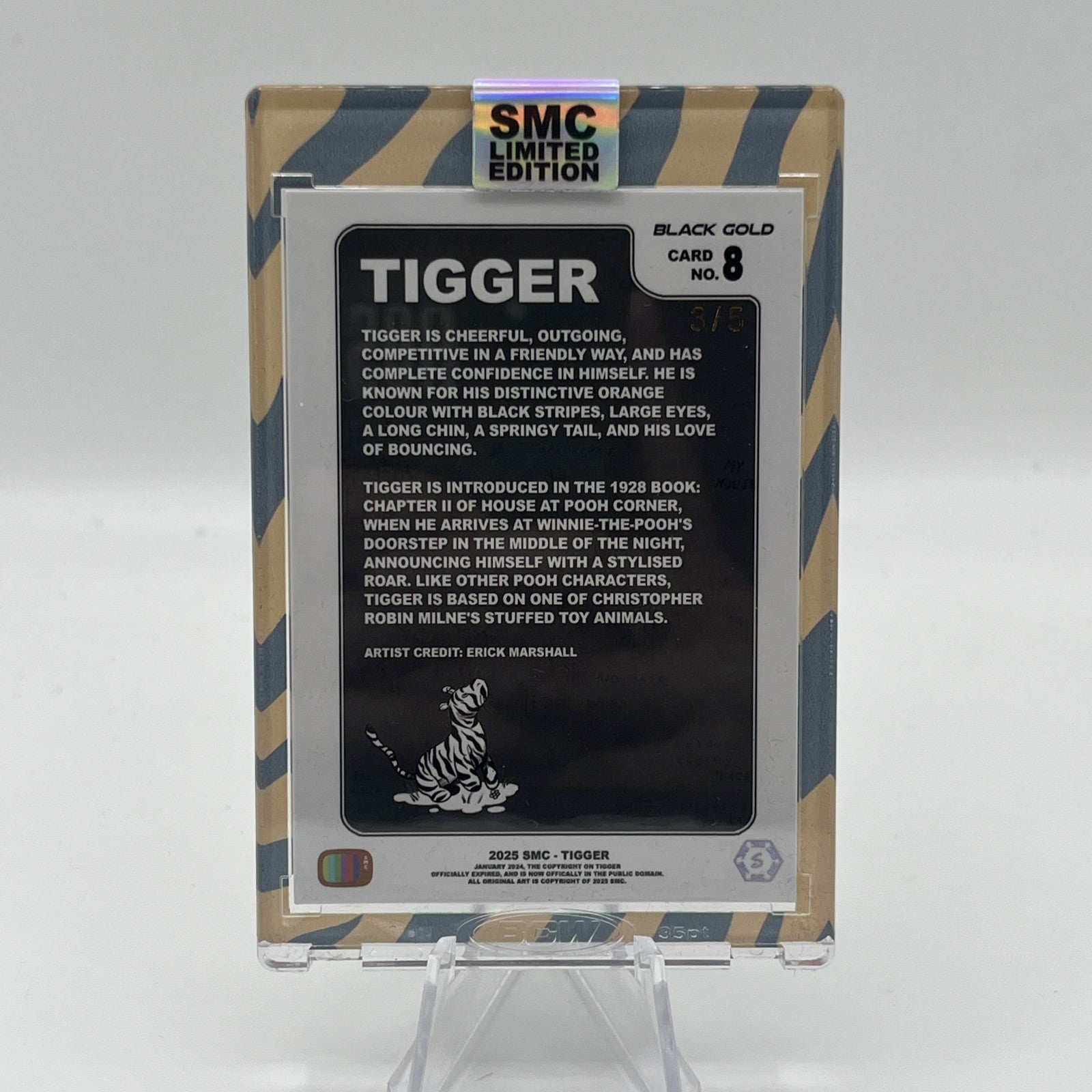 2025 SMC Saturday Morning Cards Limited Edition #2 Tigger Series Black Gold #/5