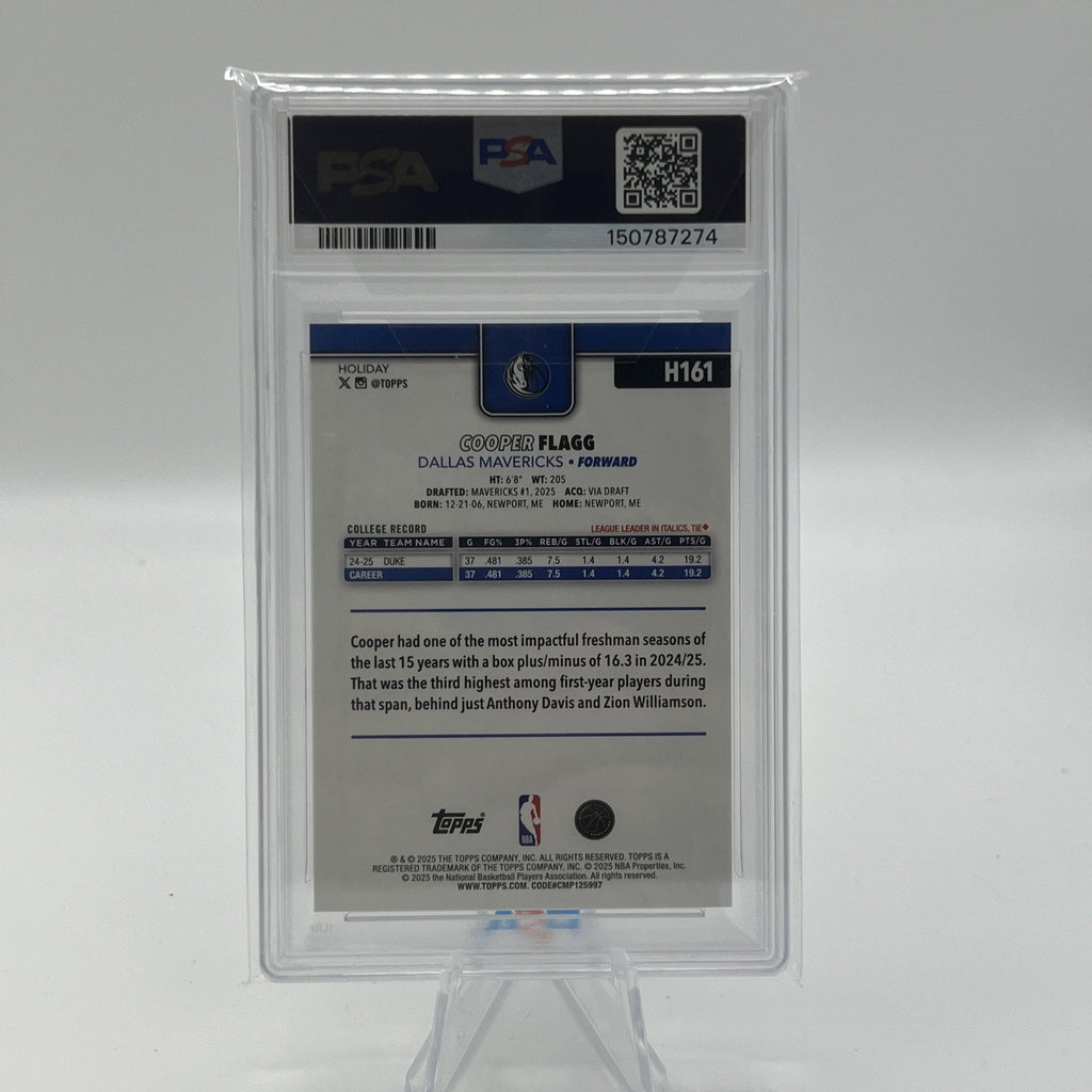 2025 Topps Holiday Cooper Flagg PSA 10