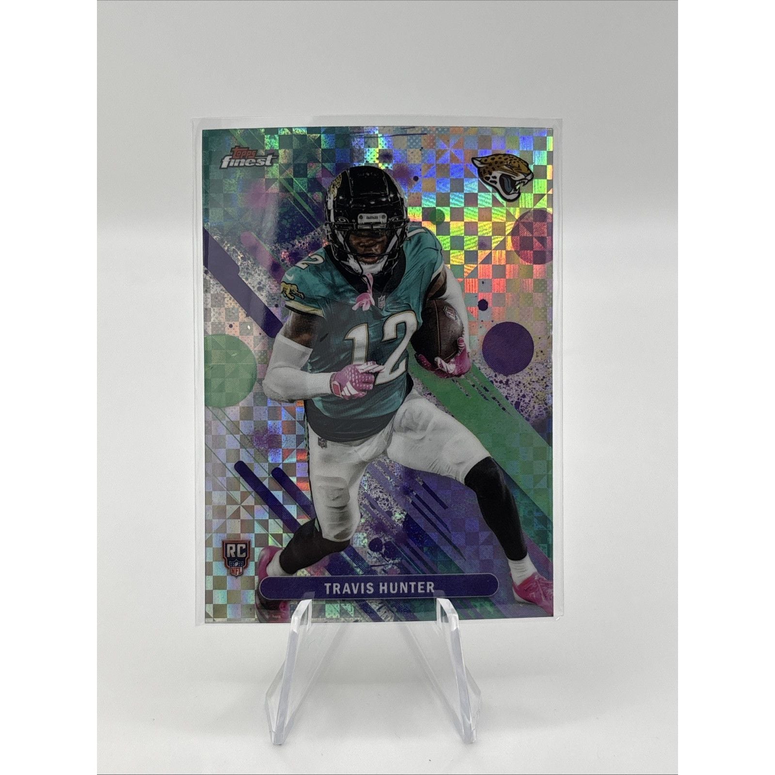 2025 Topps Finest Travis Hunter X-Fractor RC #22 Common Jaguars Rookie