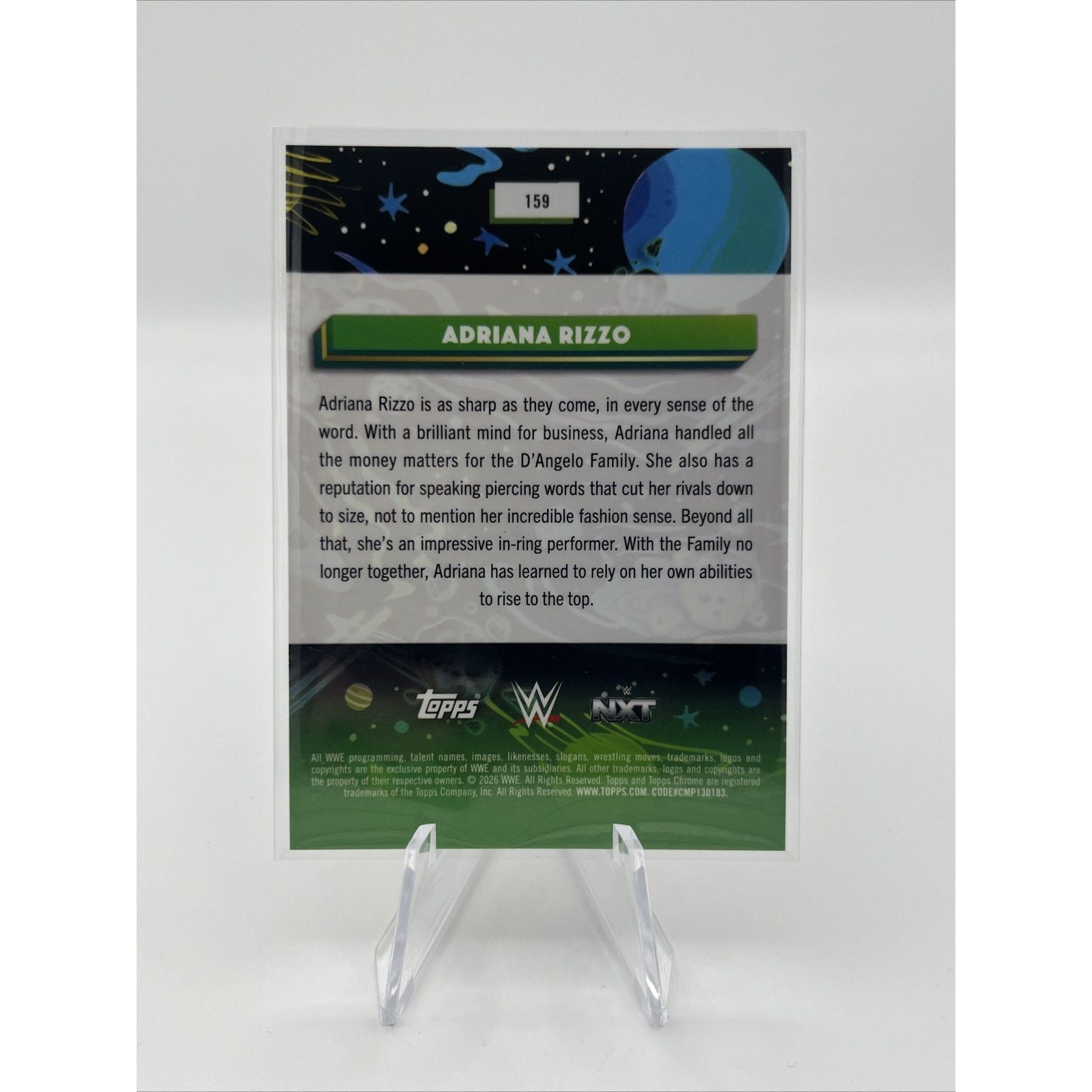 2026 Topps Chrome Cosmic WWE Adriana Grace Gold Laser Interstellar Refractor /50