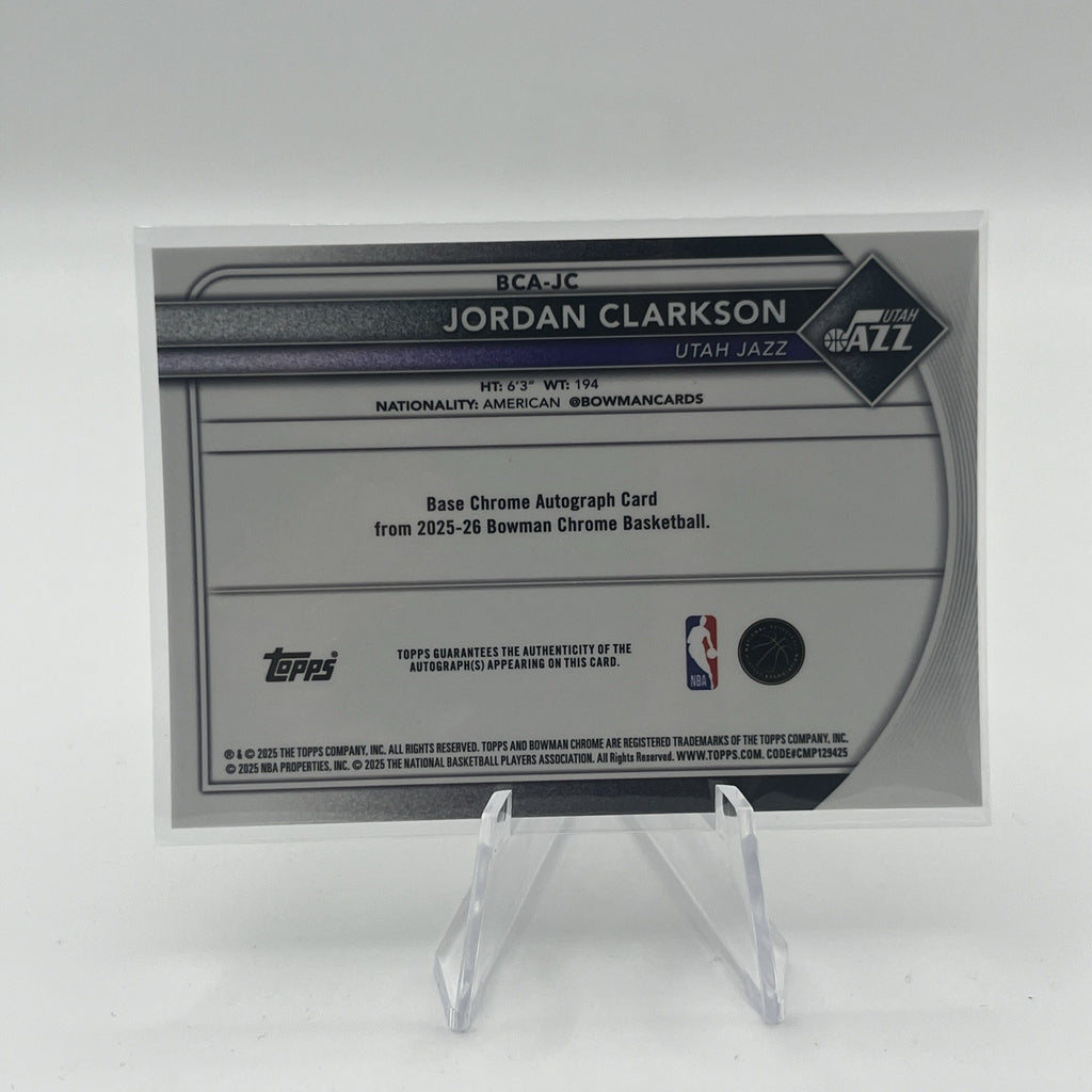 Jordan Clarkson 2025 Bowman Chrome #BCA-JC Auto