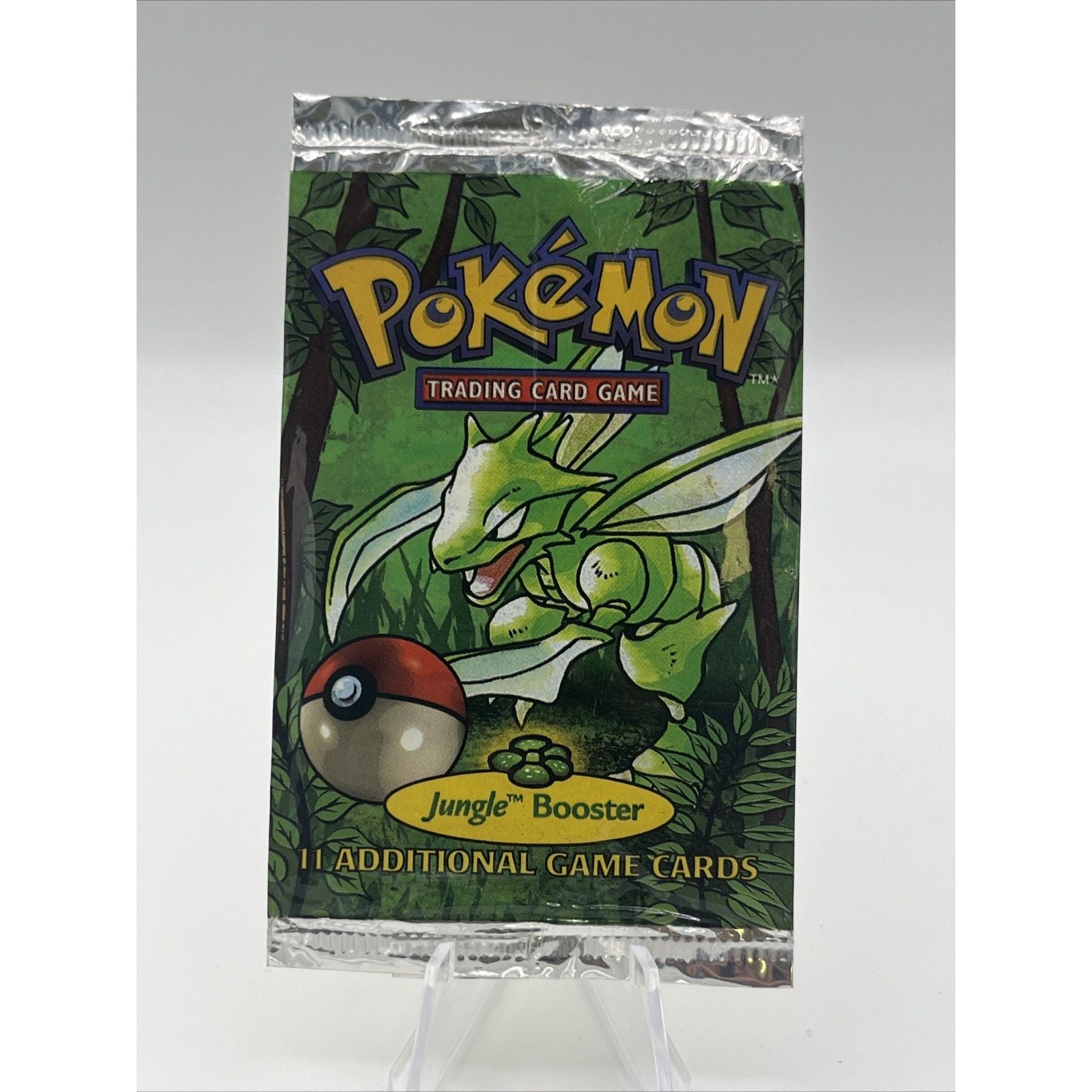 EMPTY Jungle Booster Pack Wrapper Scyther Art WOTC Pokemon TCG