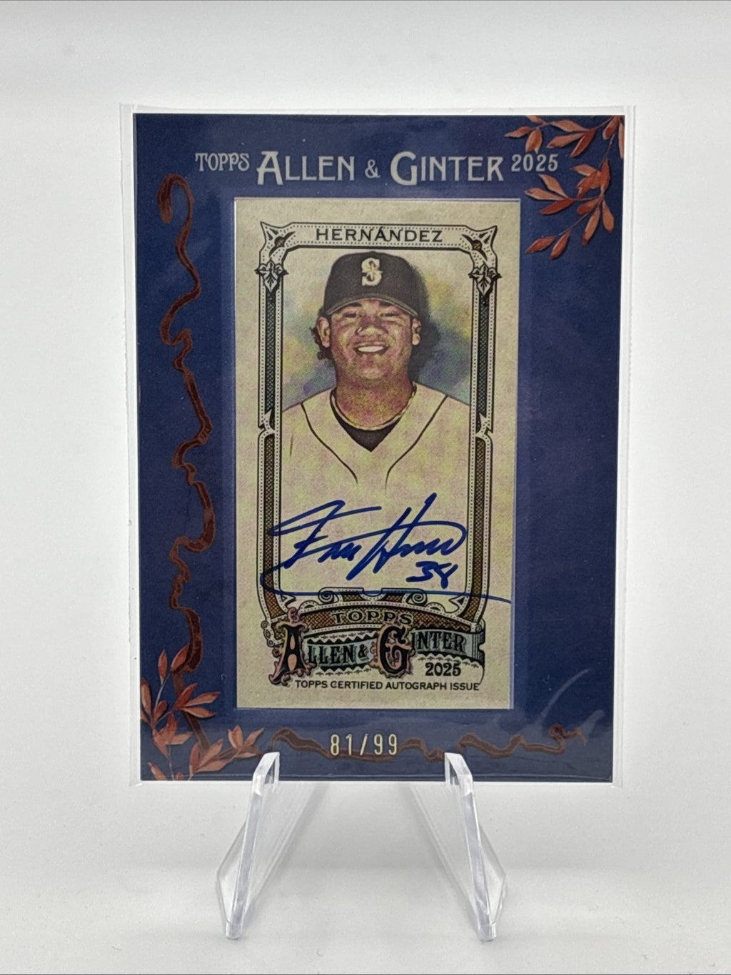 2025 Topps Allen & Ginter On Card Auto #/99 Felix Hernandez
