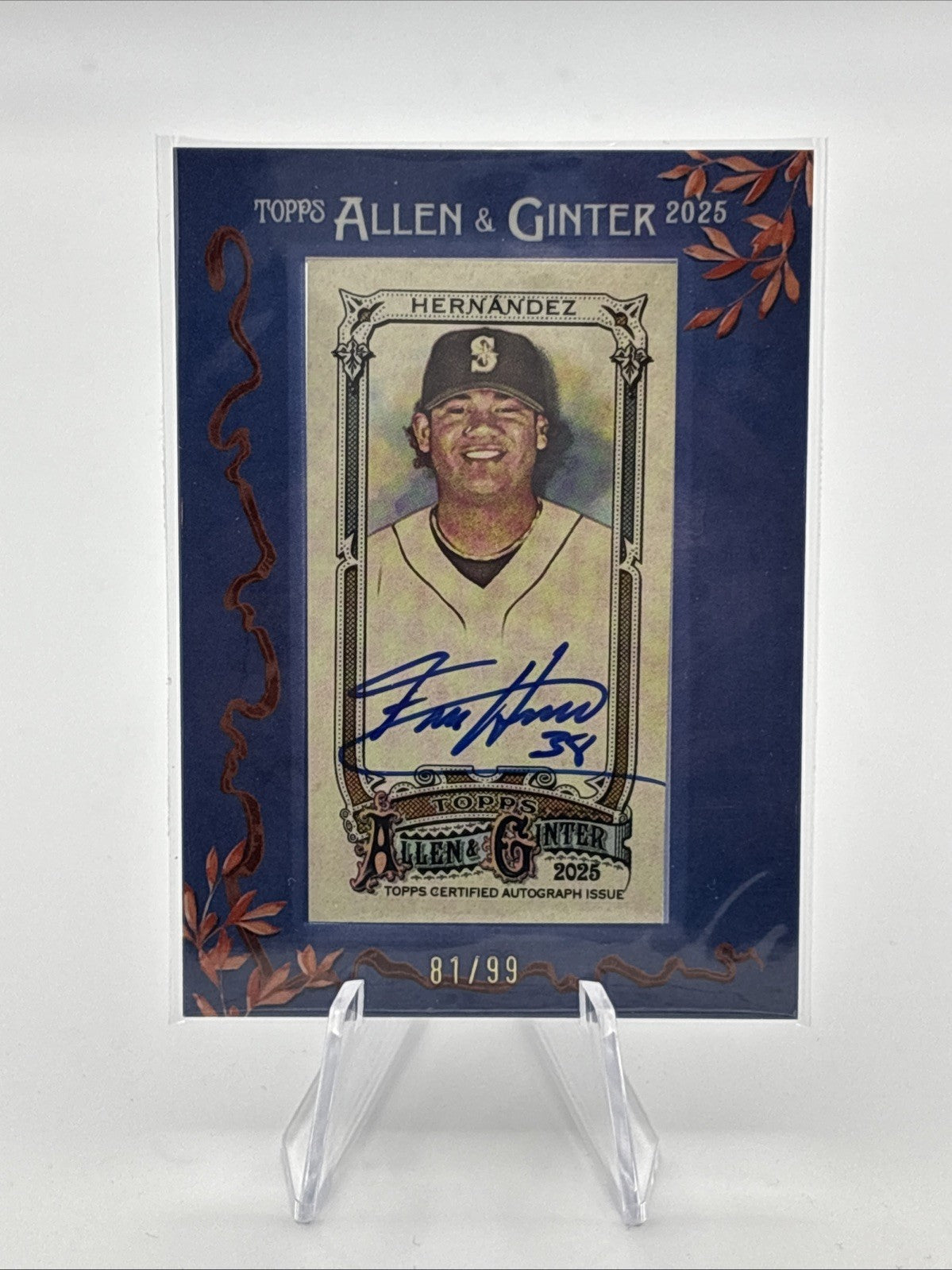 2025 Topps Allen & Ginter On Card Auto #/99 Felix Hernandez