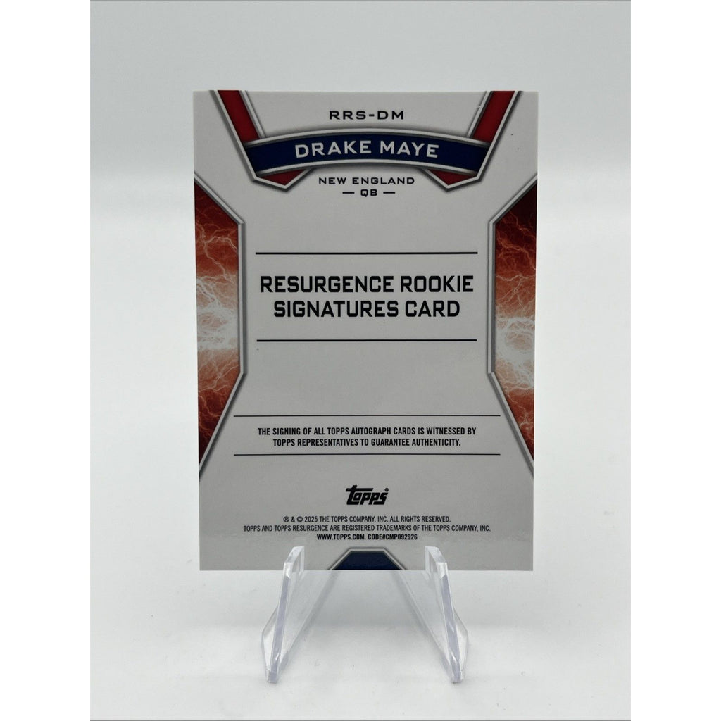 2025 Topps Resurgence Blue Rookie Signatures Auto Drake Maye /99