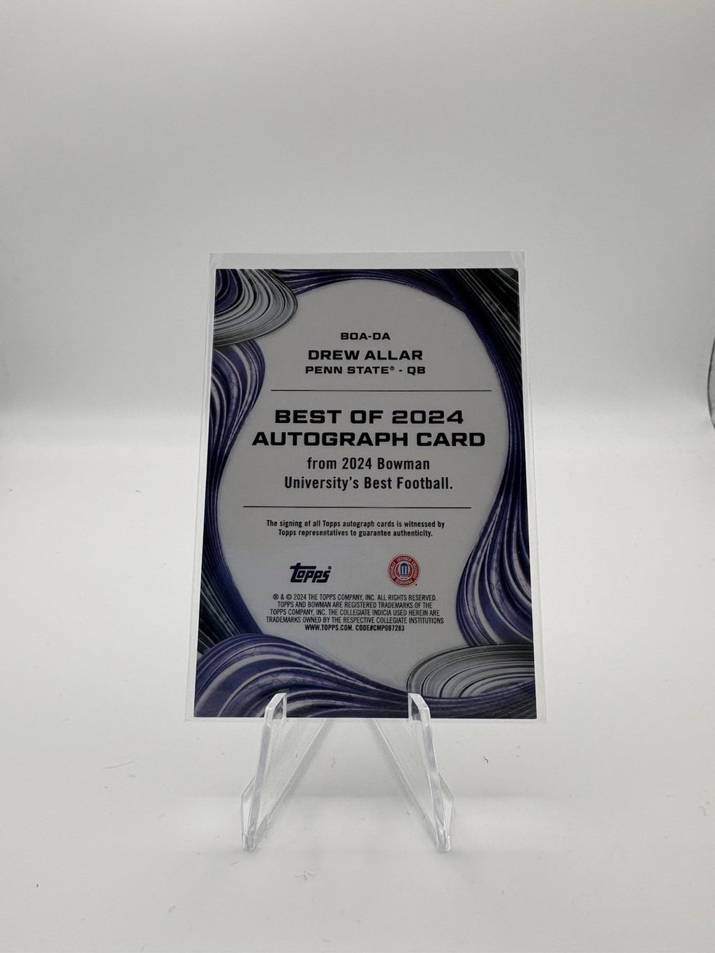 2024 Bowman's Best University - Best of 2024 Autographs Drew Allar #BOA-DA (AU,