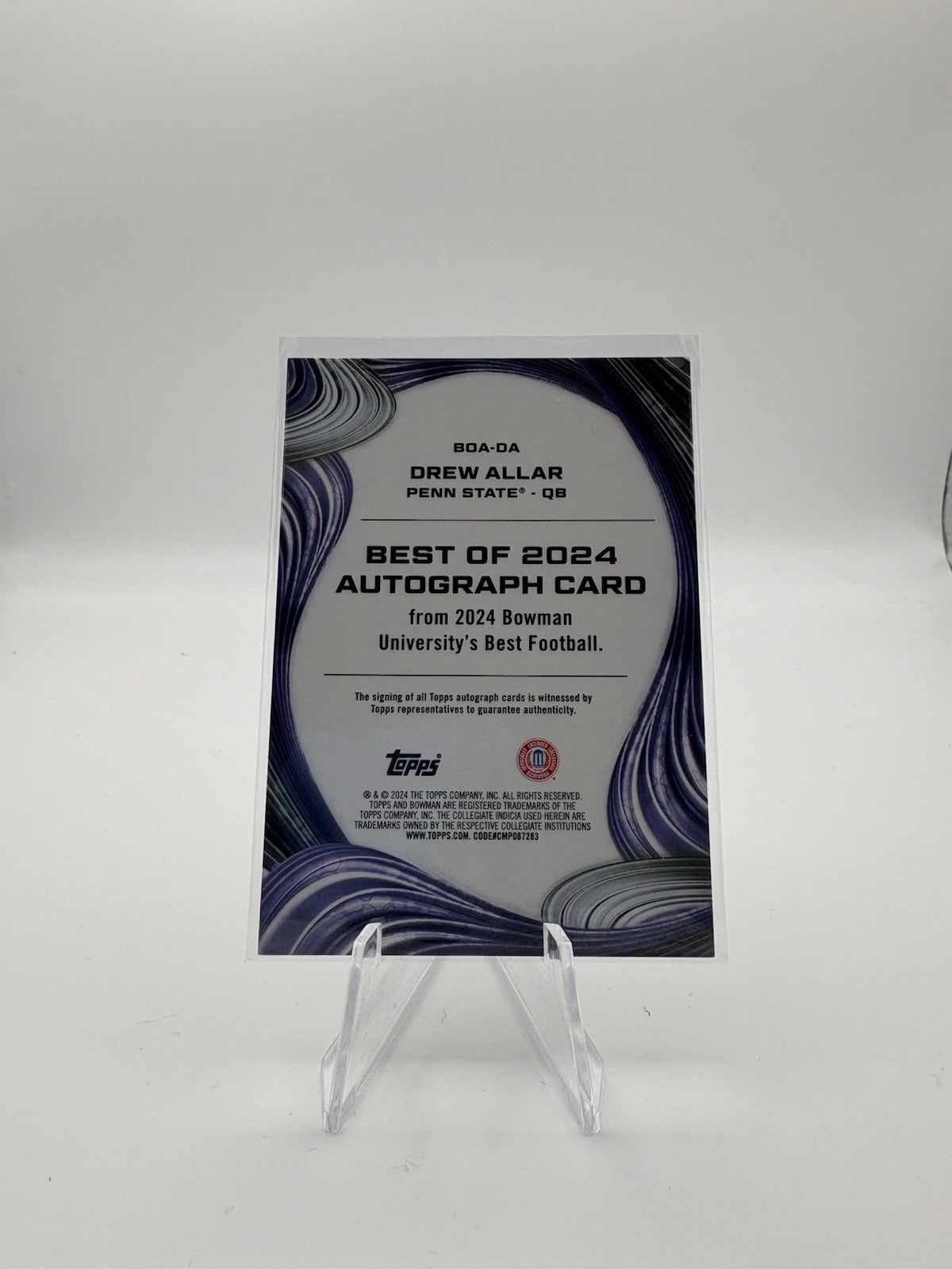 2024 Bowman's Best University - Best of 2024 Autographs Drew Allar #BOA-DA (AU,