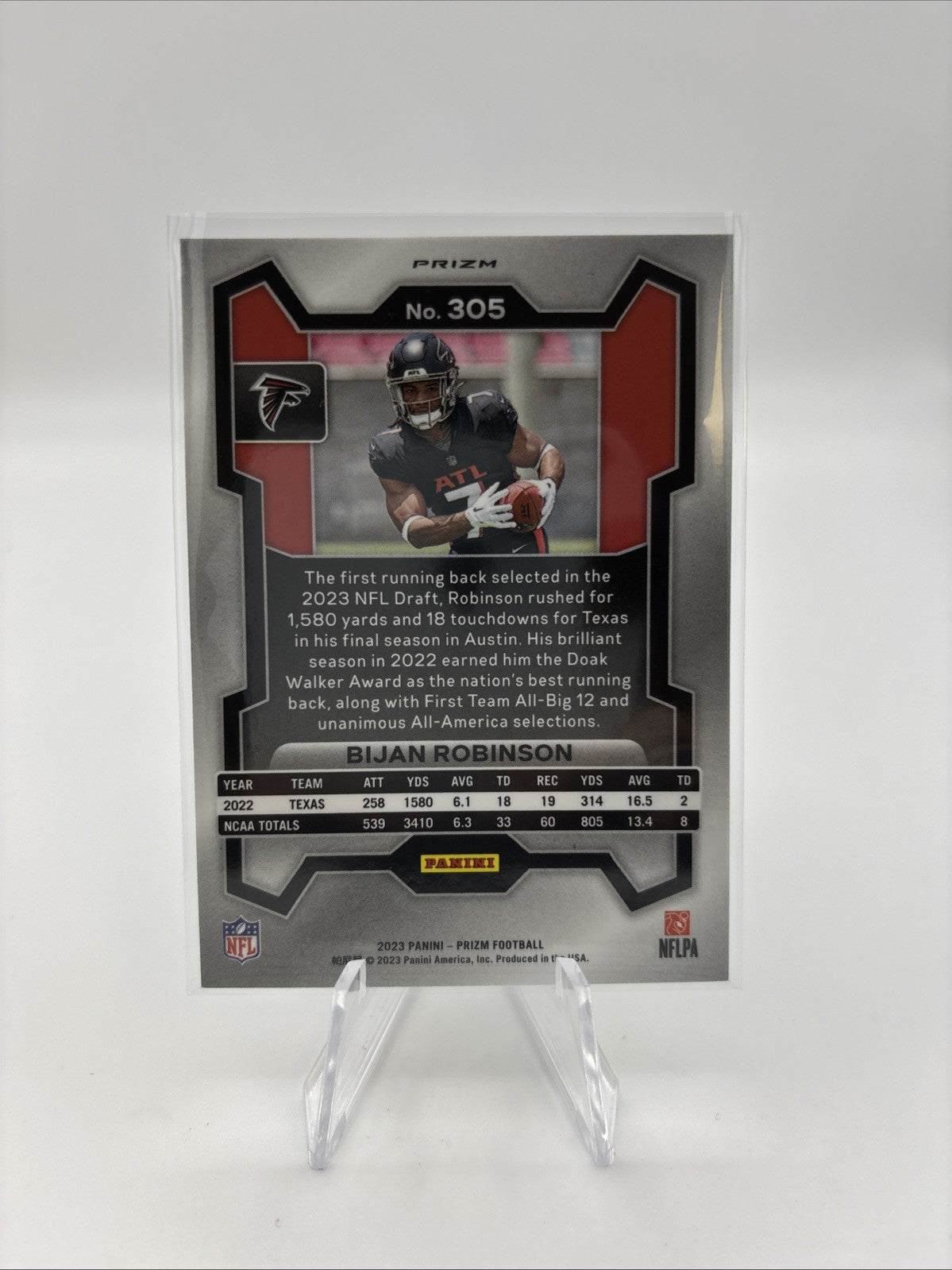 2023 Panini Prizm - Rookies Bijan Robinson #305 Silver Prizm (RC)
