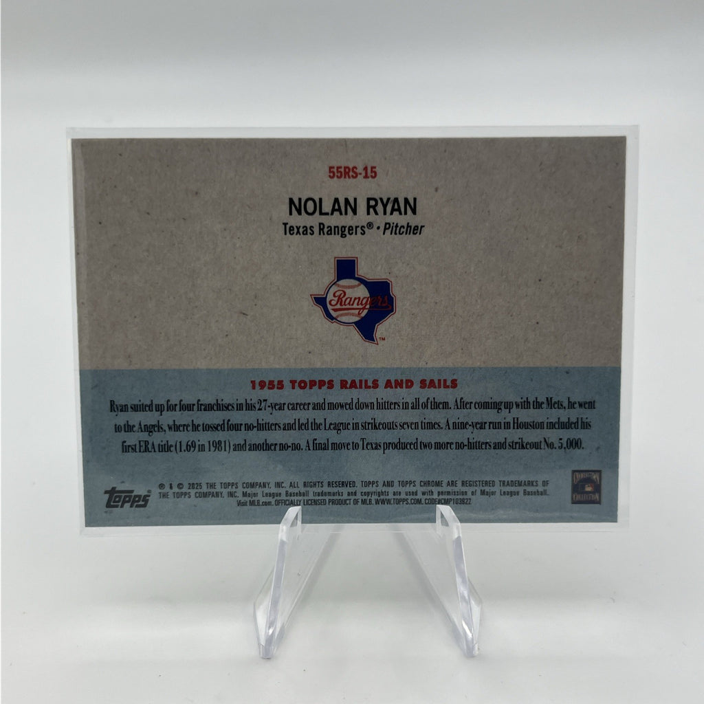 2025 Topps Chrome Platinum - 1955 Rails & Sails - Nolan Ryan #55RS-15