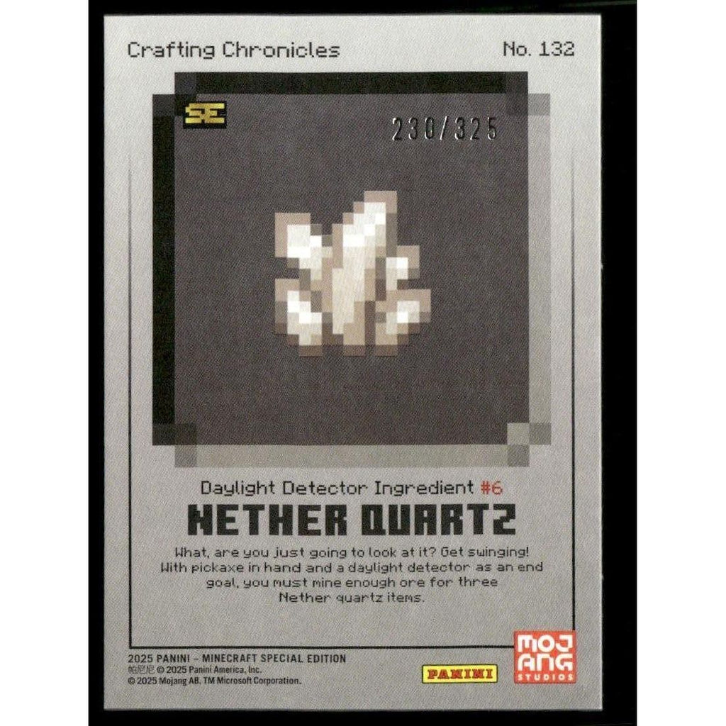 2025 Panini Minecraft 15th Anniversary #132 Nether Quartz #/325