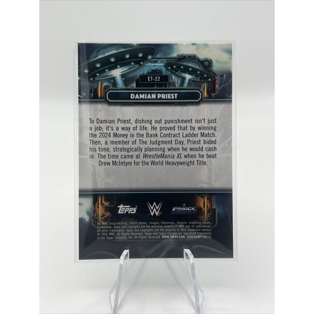 Damian Priest Blue Moon /99 Extraterrestrial Talent 2026 Topps Cosmic Chrome WWE