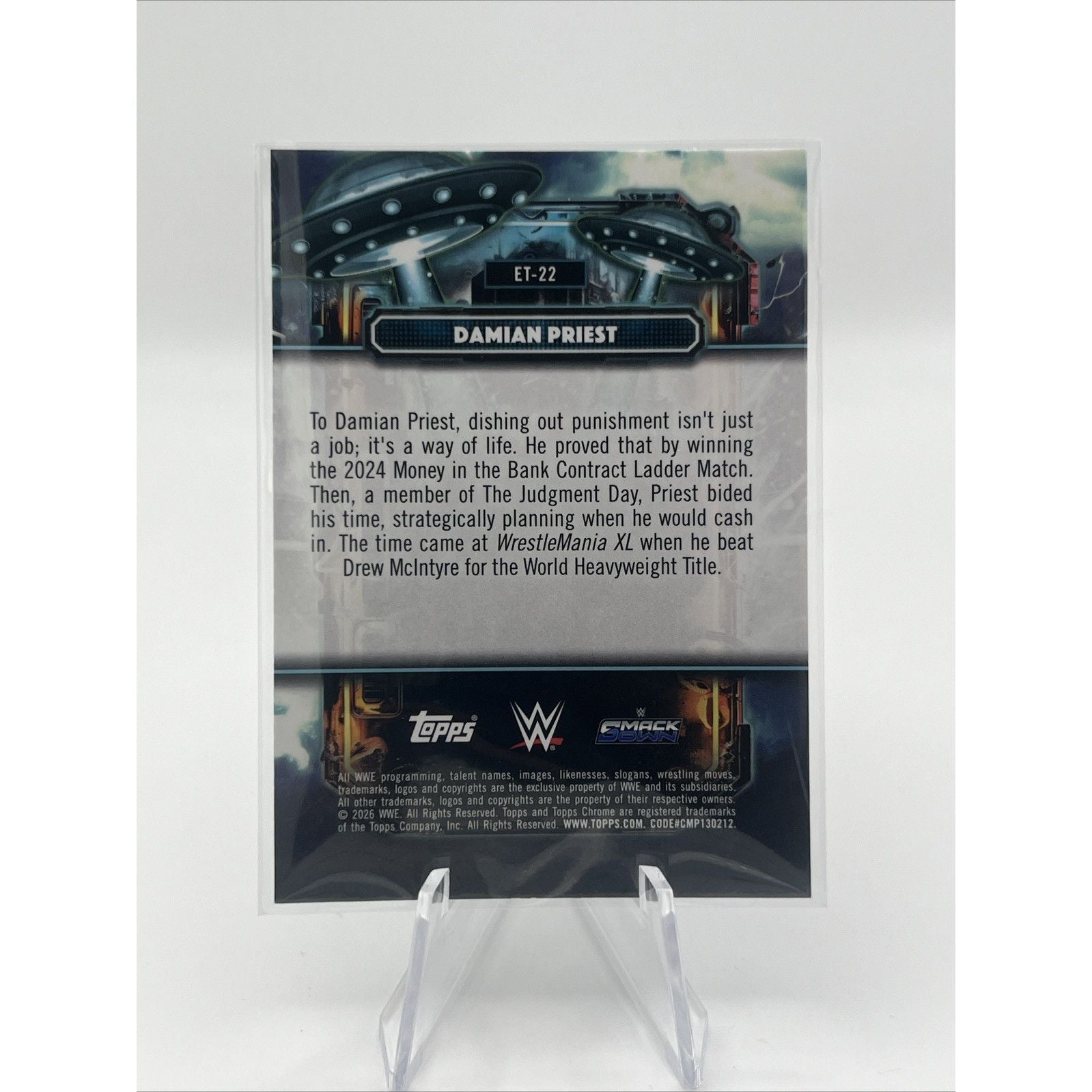 Damian Priest Blue Moon /99 Extraterrestrial Talent 2026 Topps Cosmic Chrome WWE
